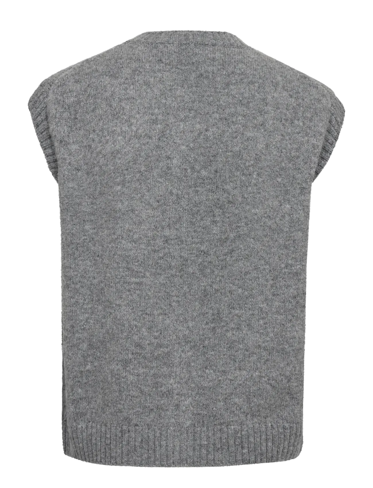 A-View - Rena knit vest - medium grey melange - 2