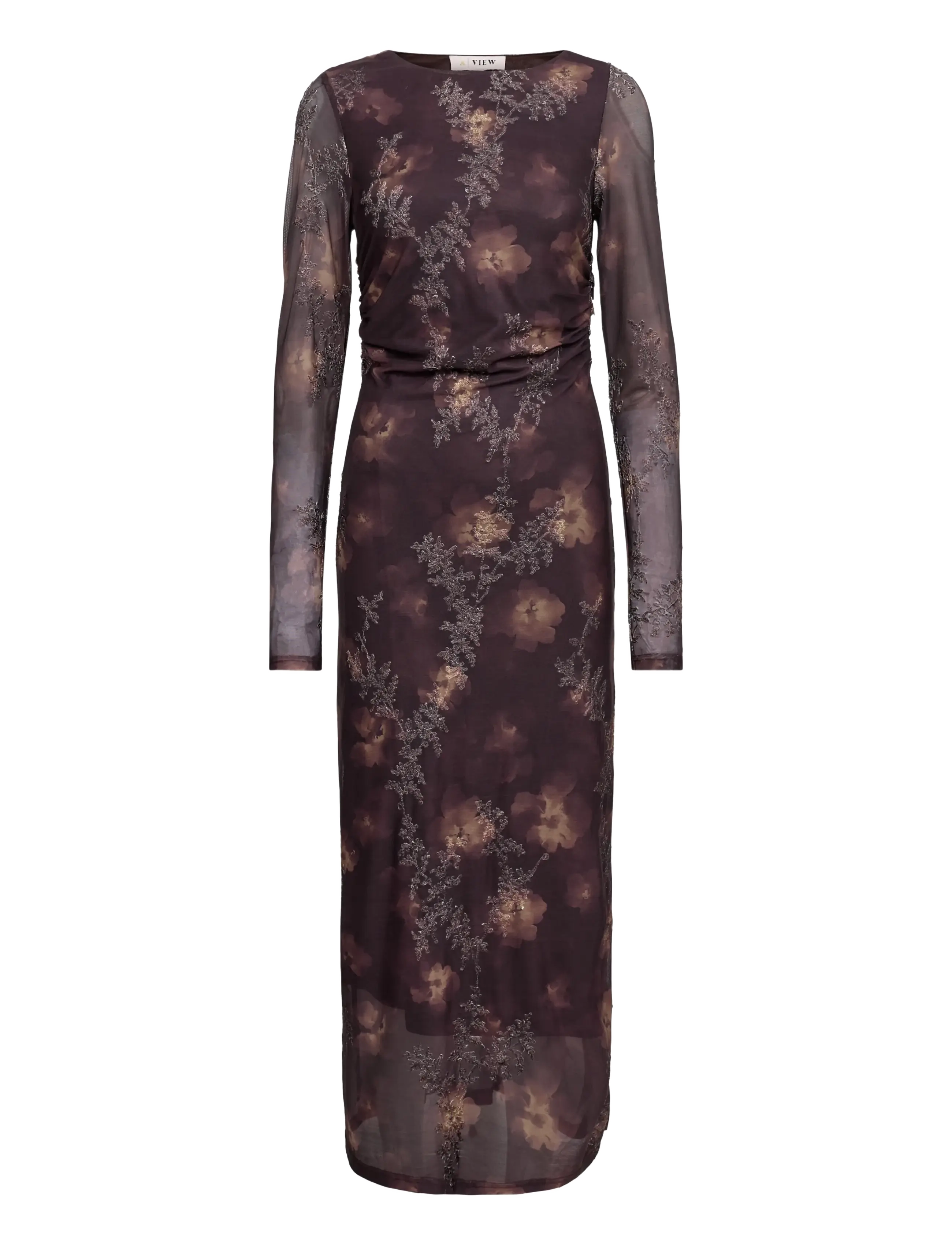 A-View - Belena L/S dress - brown/sand - 1
