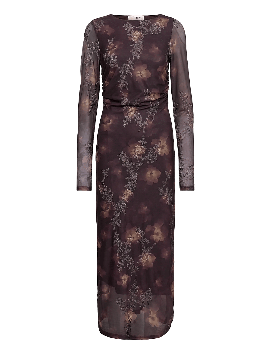 A-View - Belena L/S dress - partykleider - brown/sand - 1