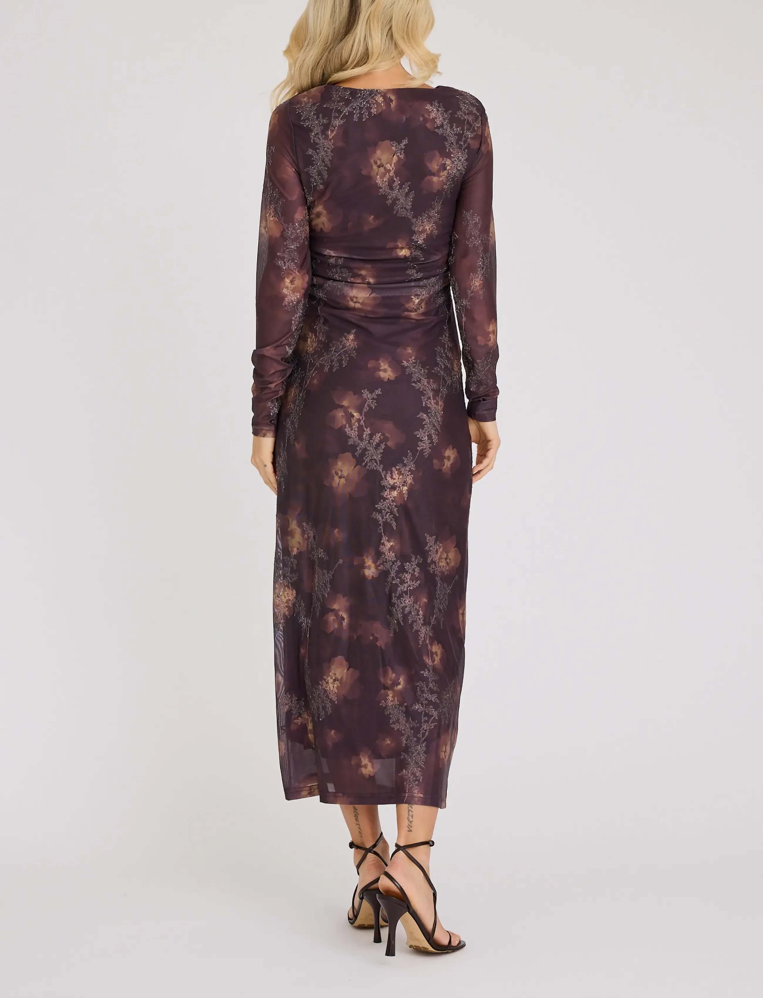 A-View - Belena L/S dress - brown/sand - 3