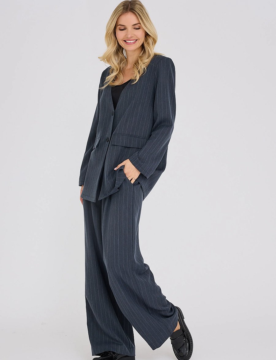 A-View - Atena pants - anzugshosen - dark grey - 0
