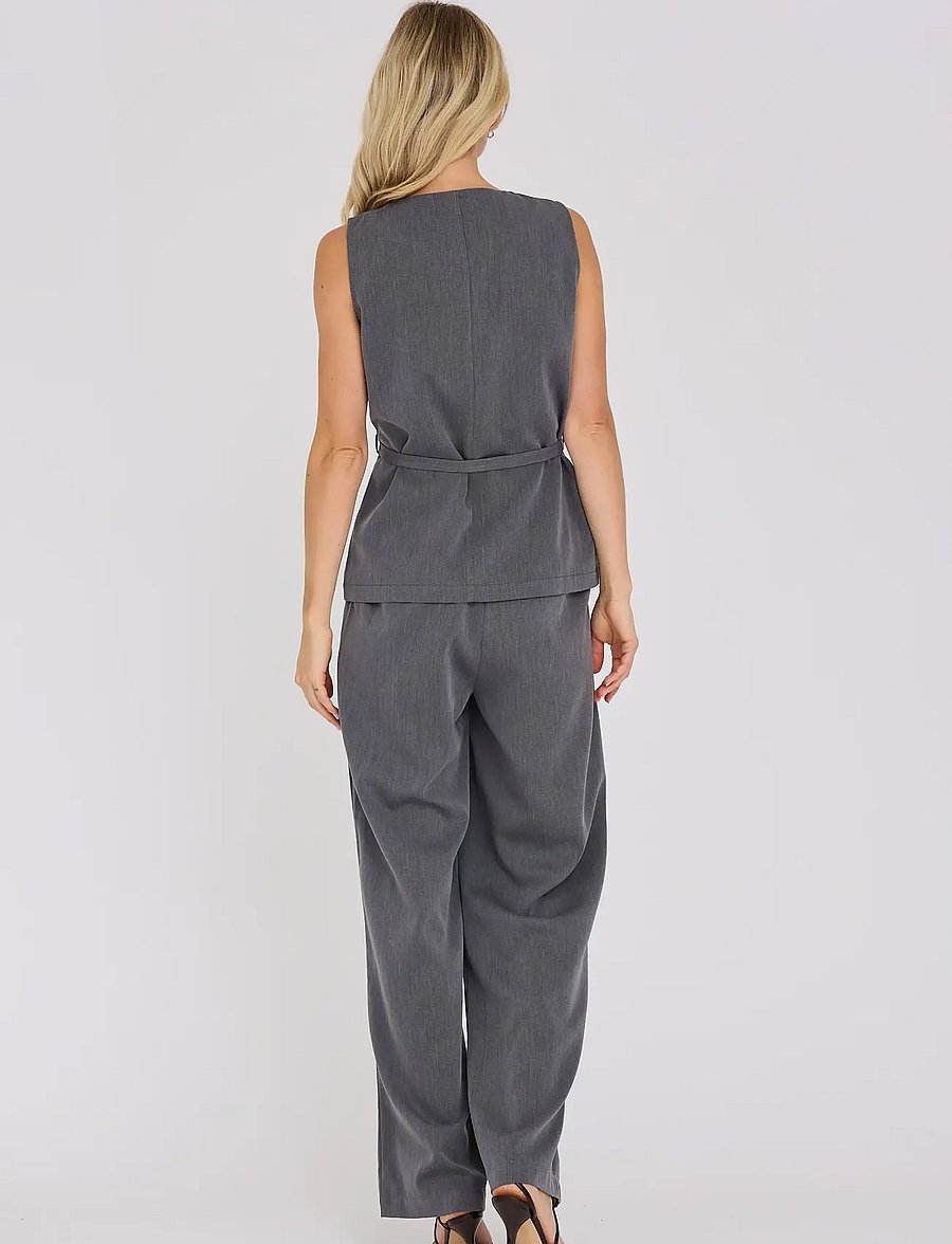 A-View - Anabrit pants - hosen mit weitem bein - dark grey - 3