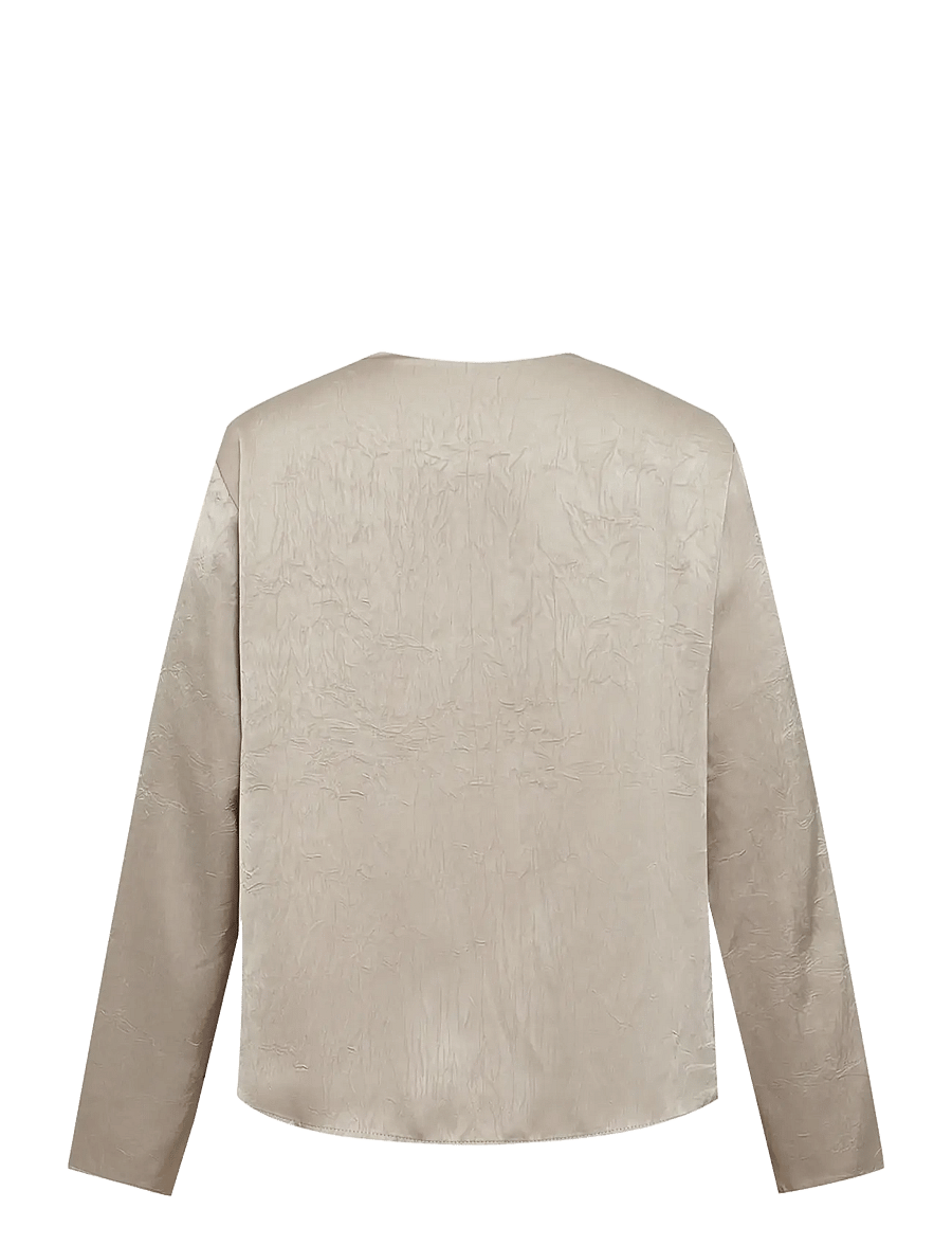 A-View - Sinda drape blouse - langärmelige blusen - champagne - 1