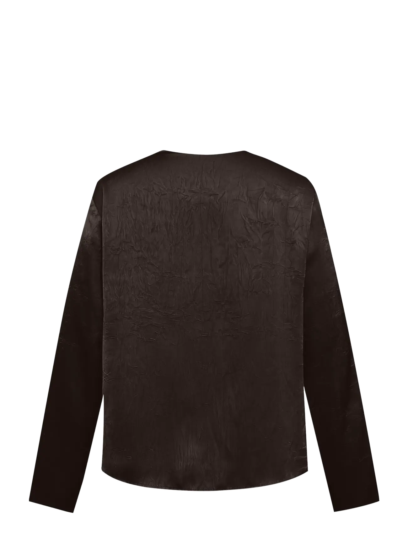 A-View - Sinda drape blouse - dark brown - 2