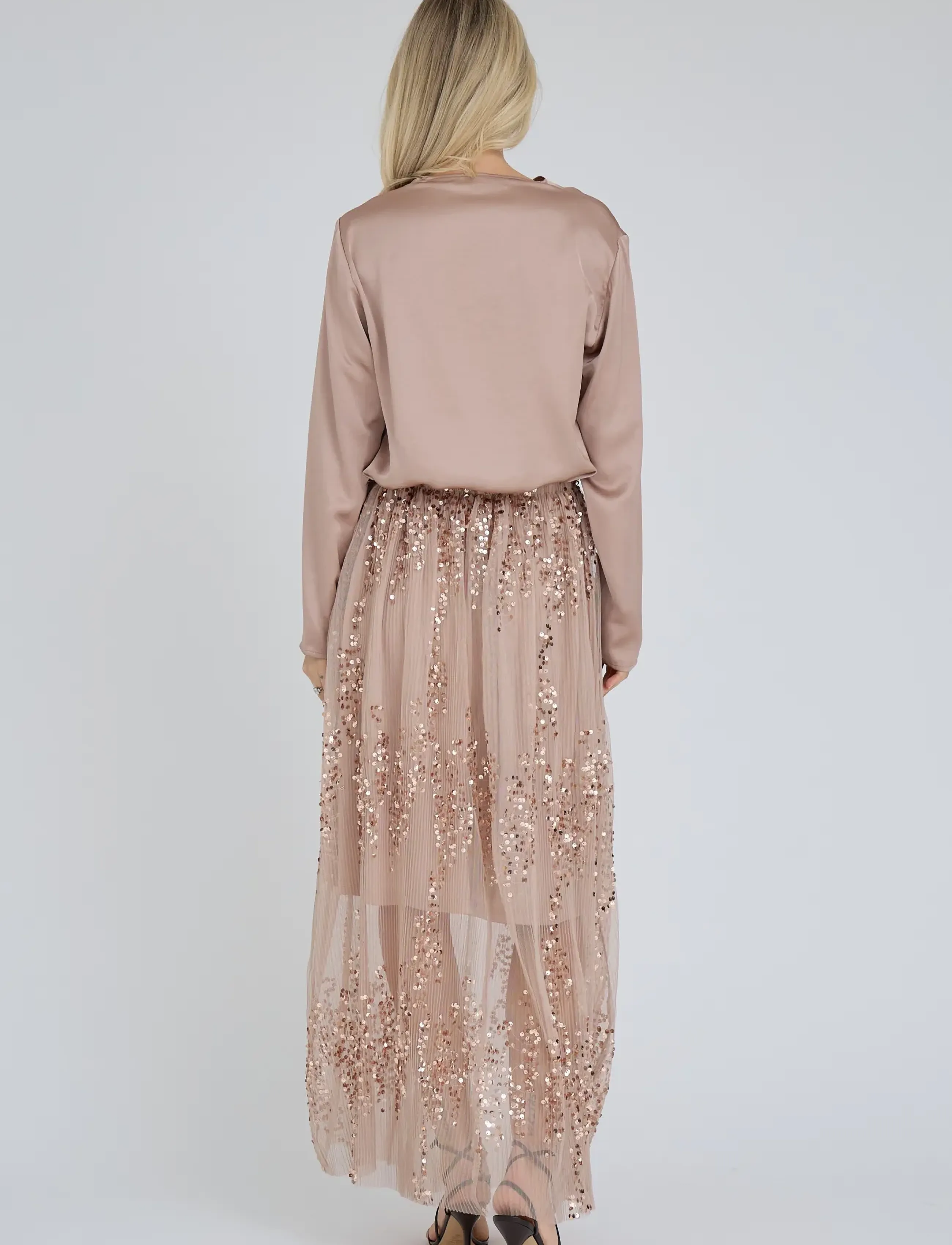 A-View - Sinda drape blouse - langærmede bluser - almond - 3
