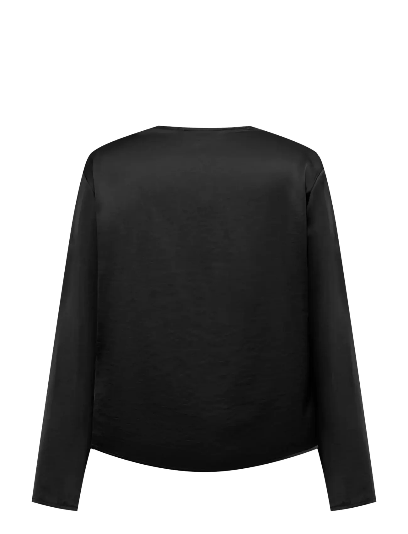 A-View - Sinda drape blouse - långärmade blusar - black - 1