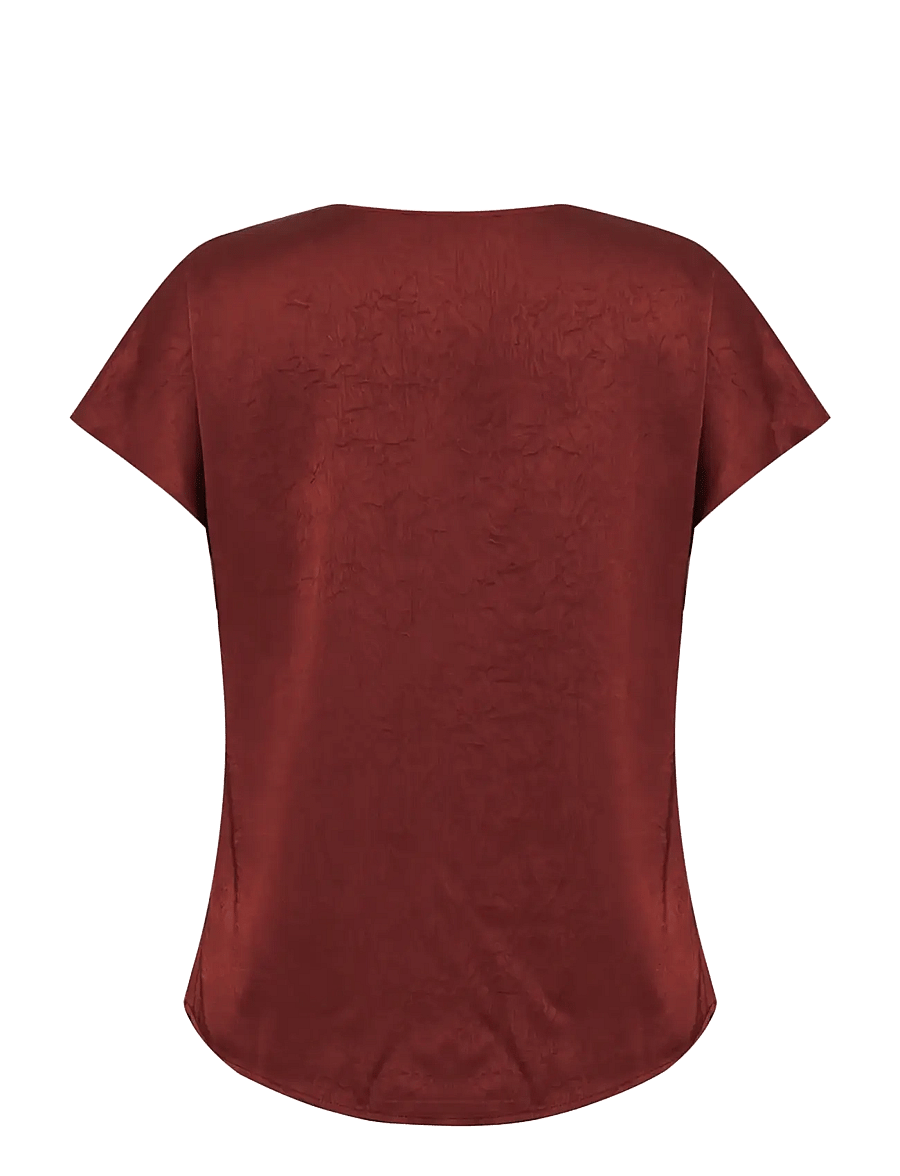 A-View - Sinda drape top - deep burgundy - 2