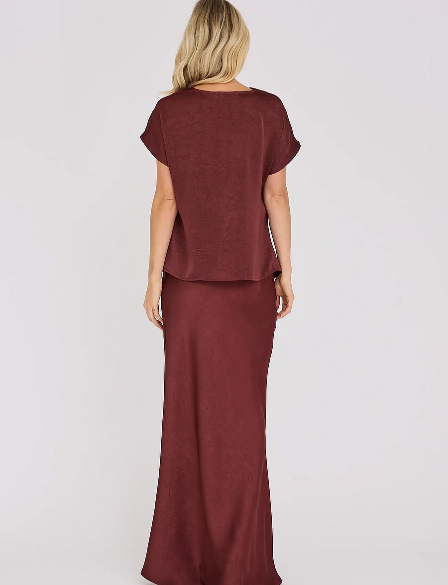 A-View - Sinda drape top - deep burgundy - 4