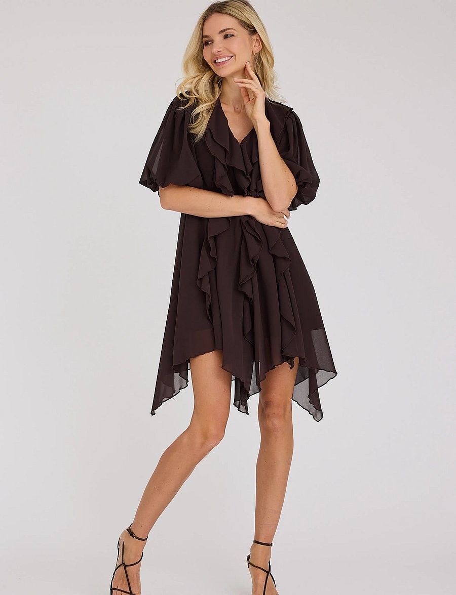 A-View - Flouncy dress - brown - 0