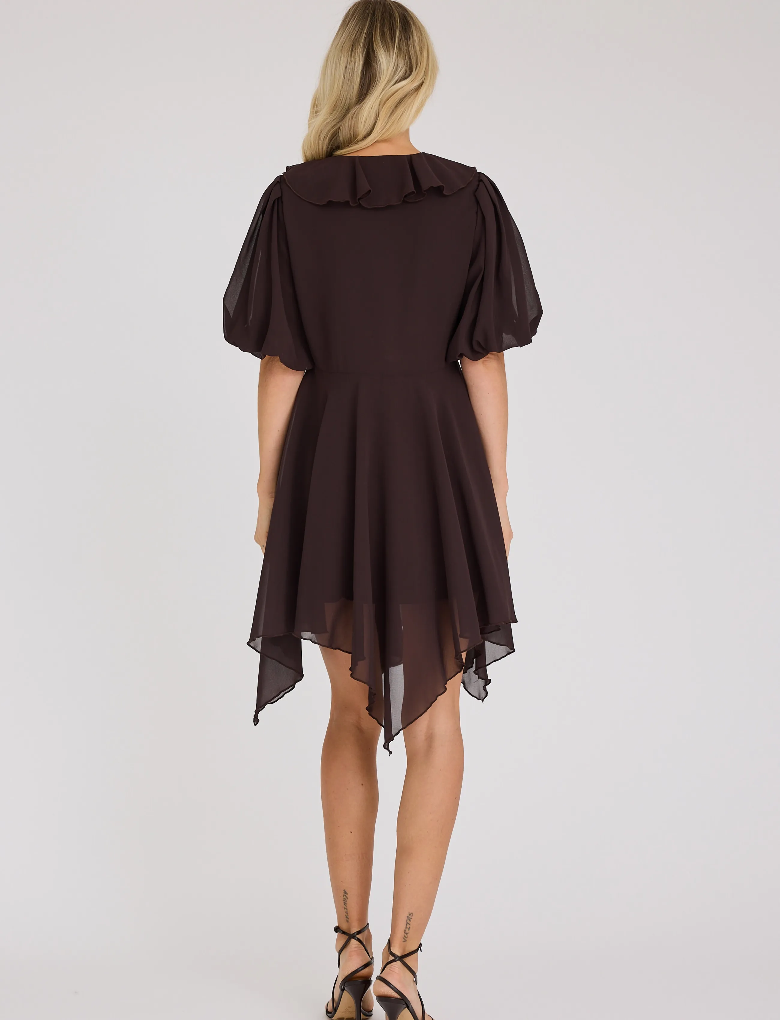 A-View - Flouncy dress - brown - 3