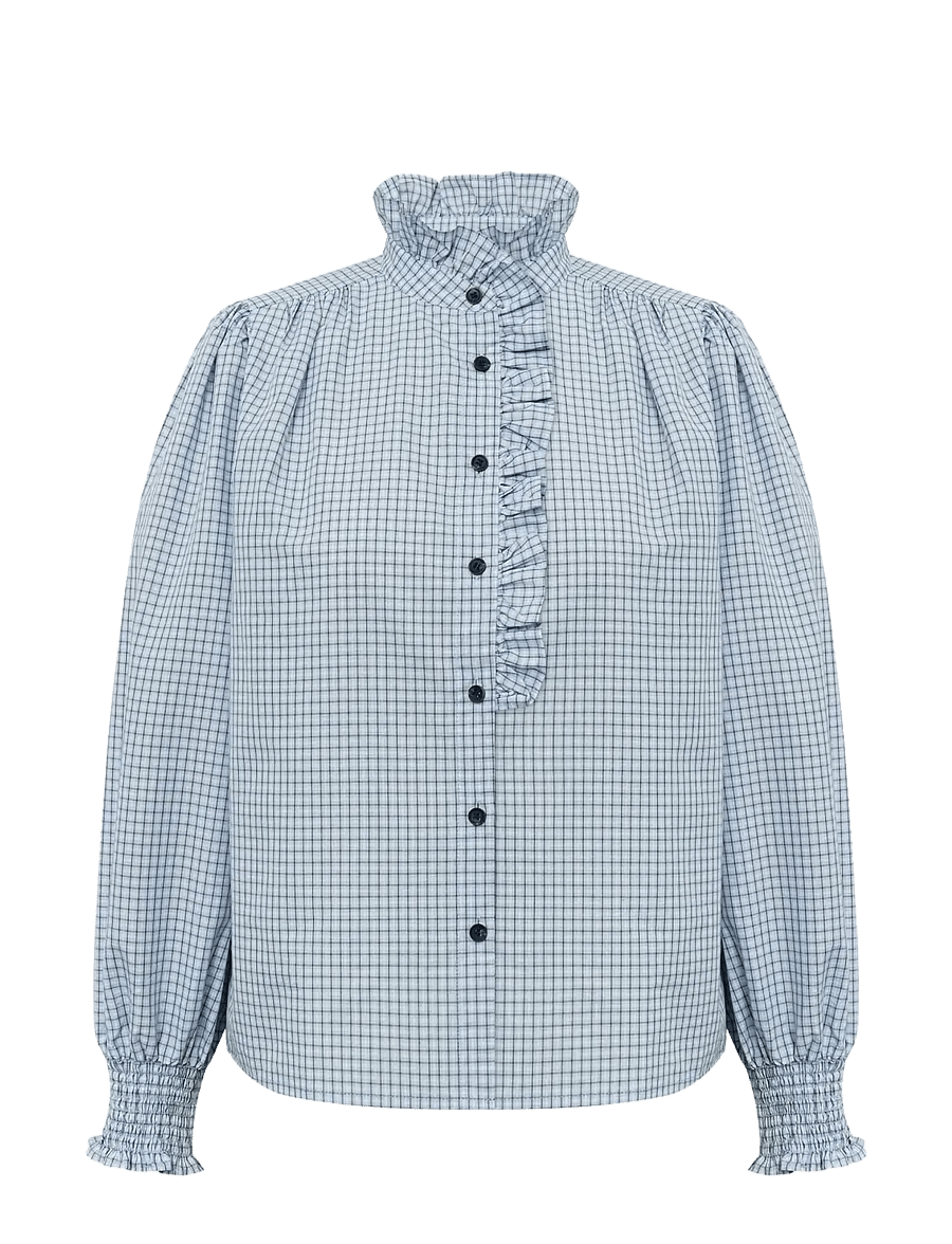 A-View - Clova check shirt - langärmlige hemden - light blue - 1
