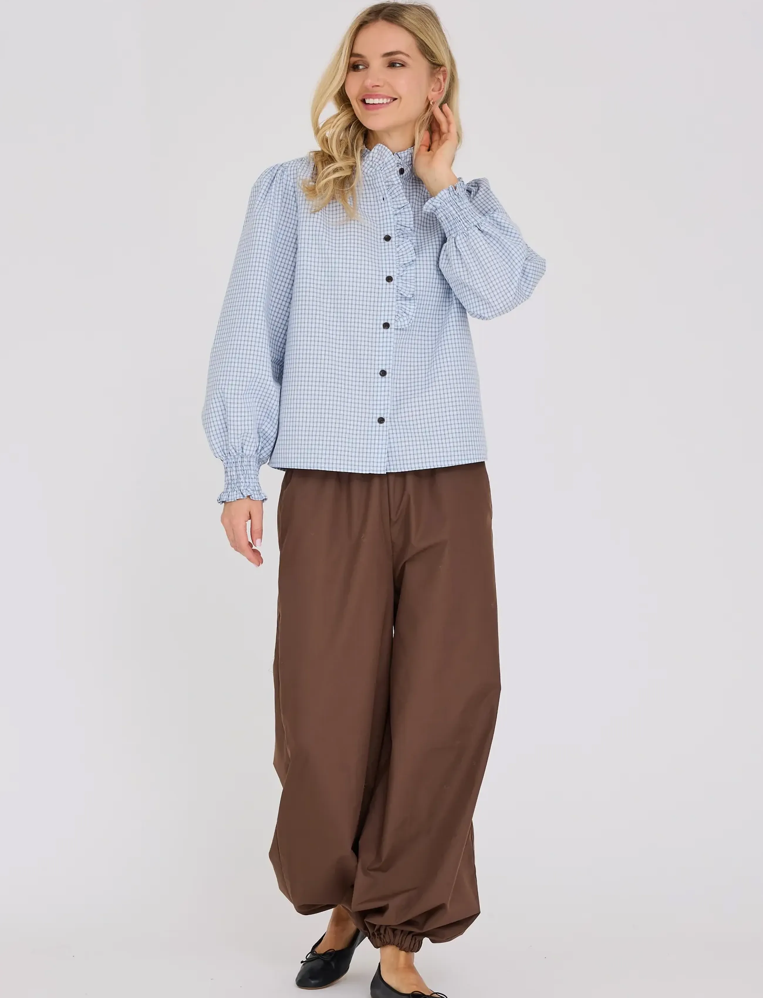A-View - Clova check shirt - langärmlige hemden - light blue - 4