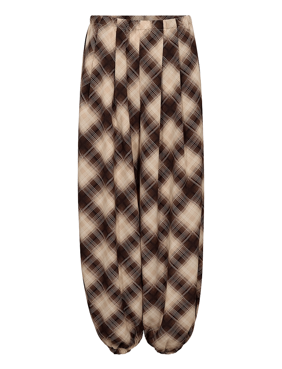 A-View - Elsi pants - barrelbyxor - brown/sand - 1