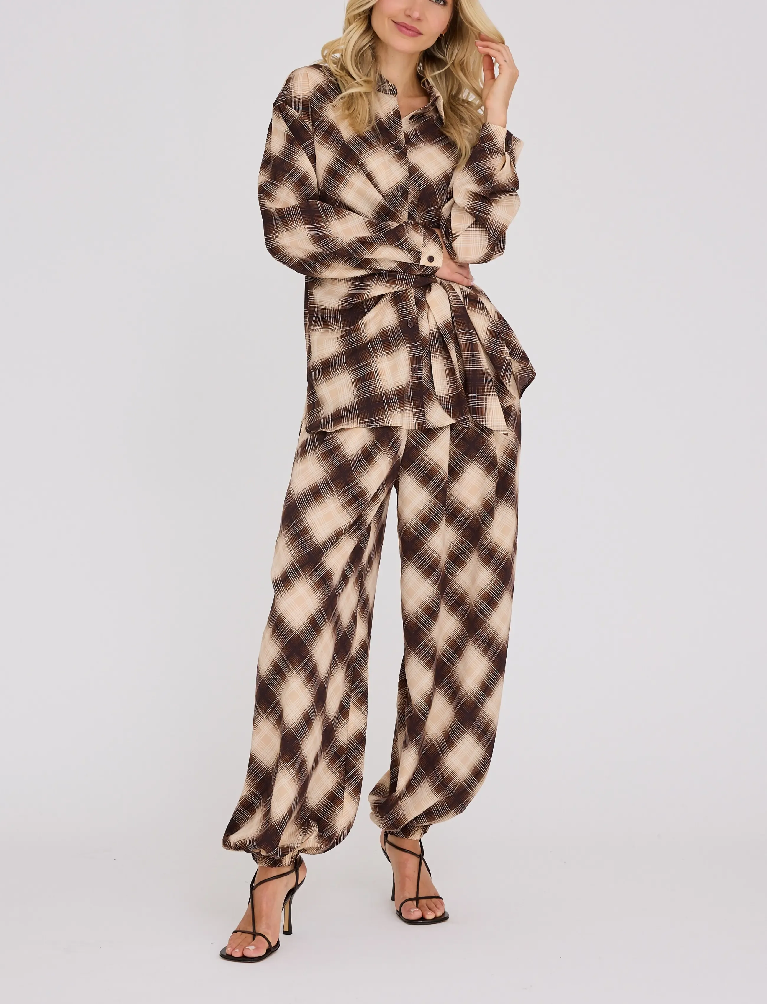 A-View Elsi pants - Byxor - BROWN/SAND / brown