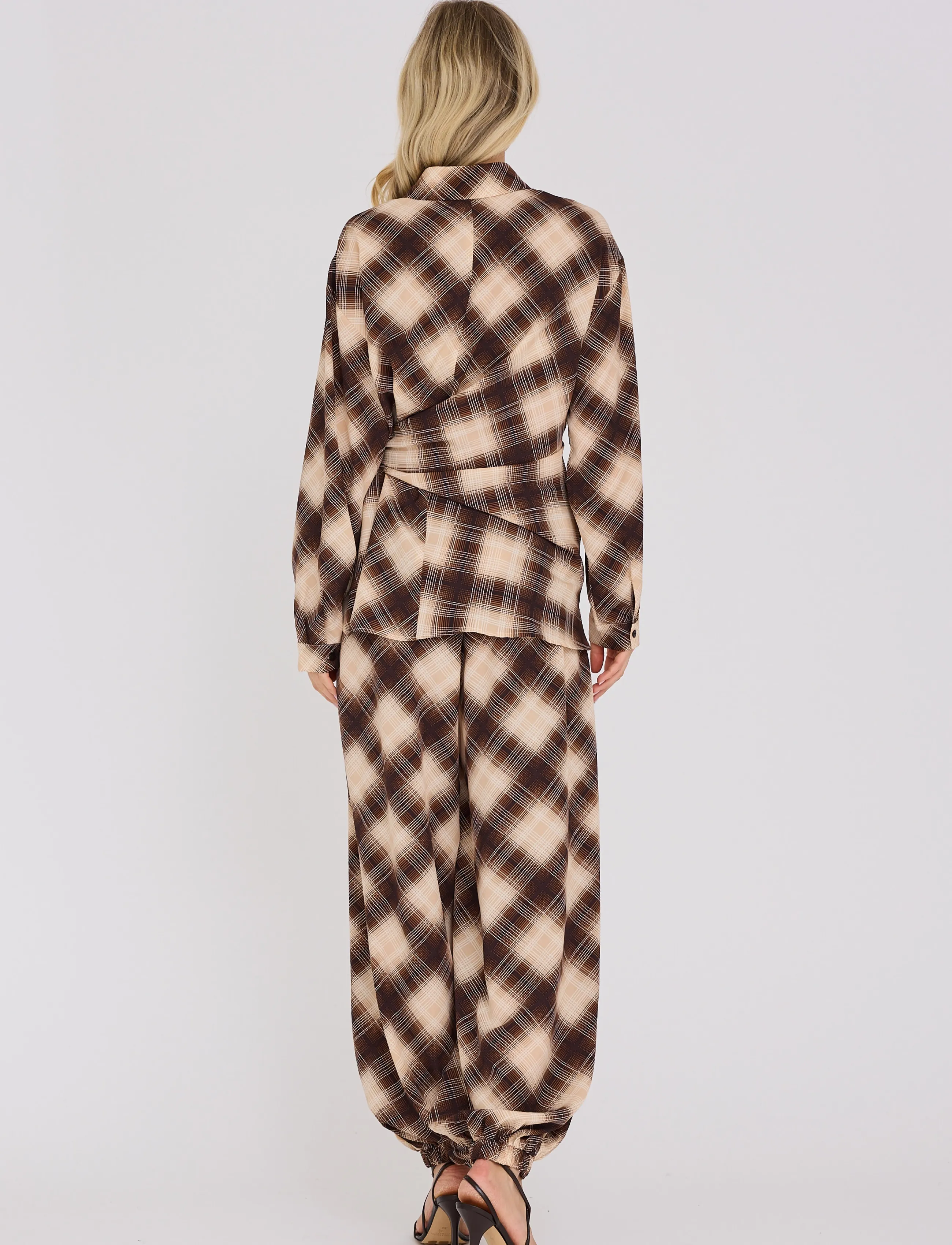 A-View - Elsi pants - barrelbyxor - brown/sand - 3