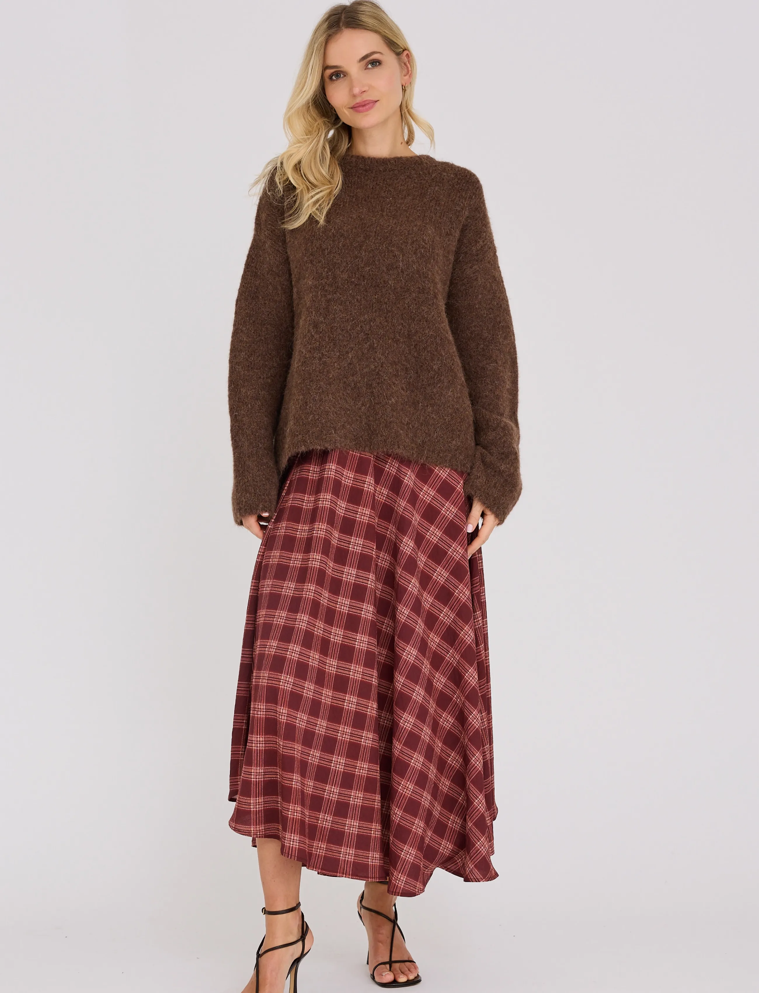 A-View Kanta Skirt, Kvinder, Ternet Nederdel, Bordeaux, Str: 38