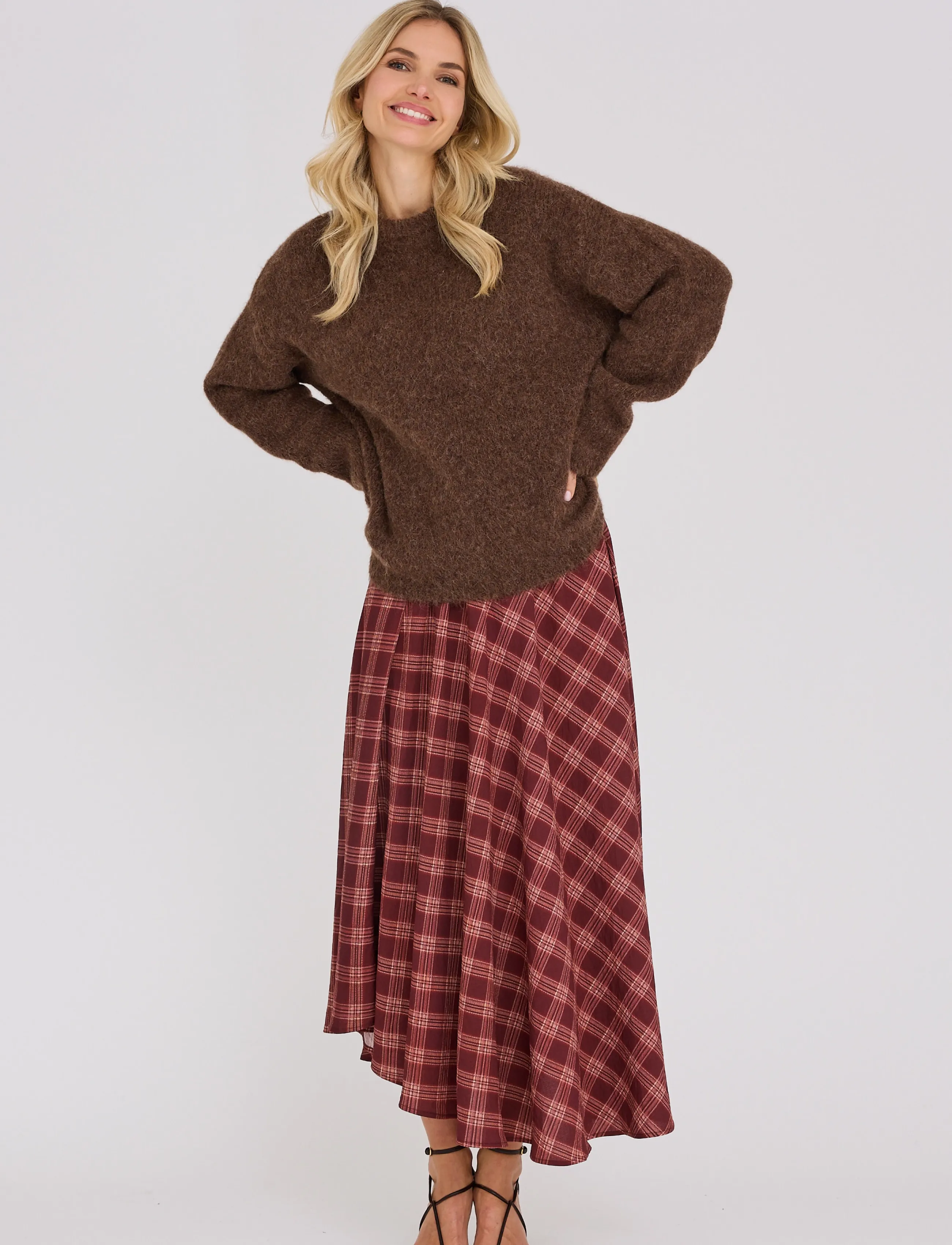 A-View - Kanta skirt - midi-röcke - deep burgundy - 4