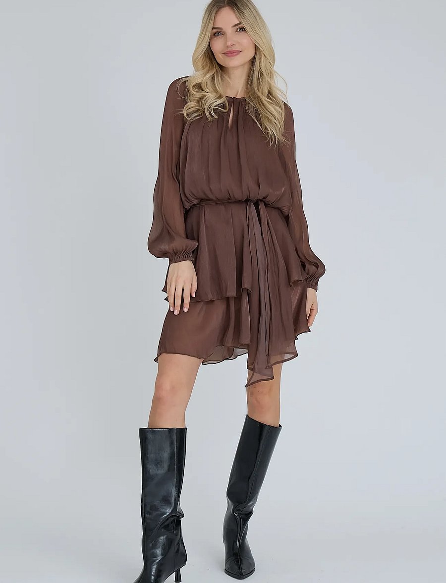 A-View - Ovena dress - cocktailkjoler - dark brown - 0