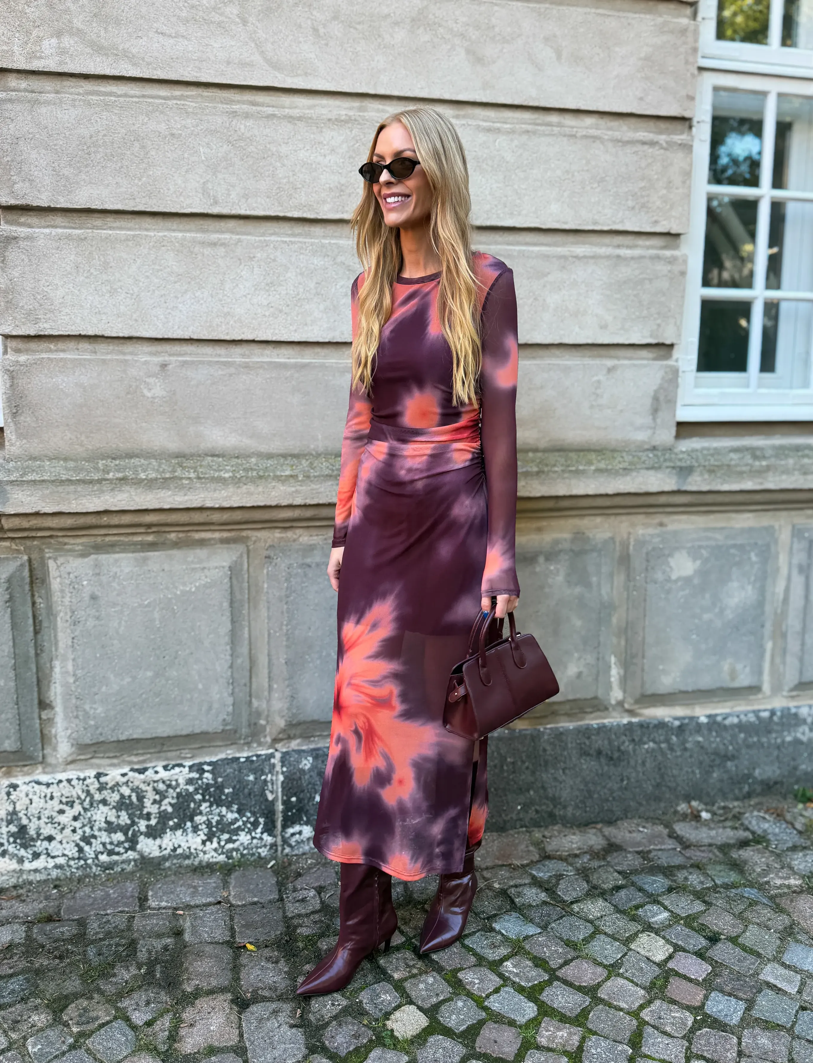 A-View - Naja dress - efterårsbesparelser - bordeaux/orange - 3