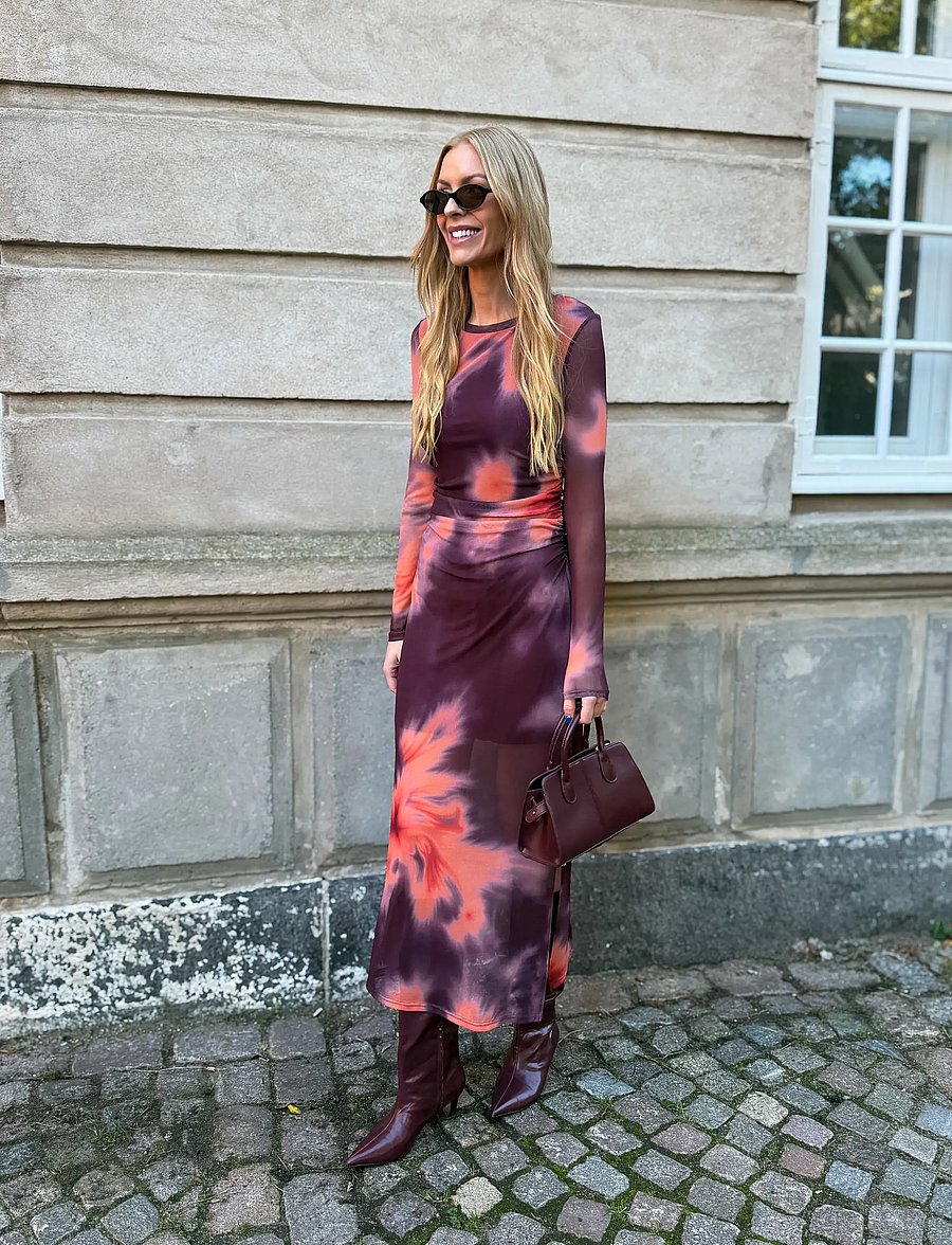 A-View - Naja dress - etuikleider - bordeaux/orange - 3