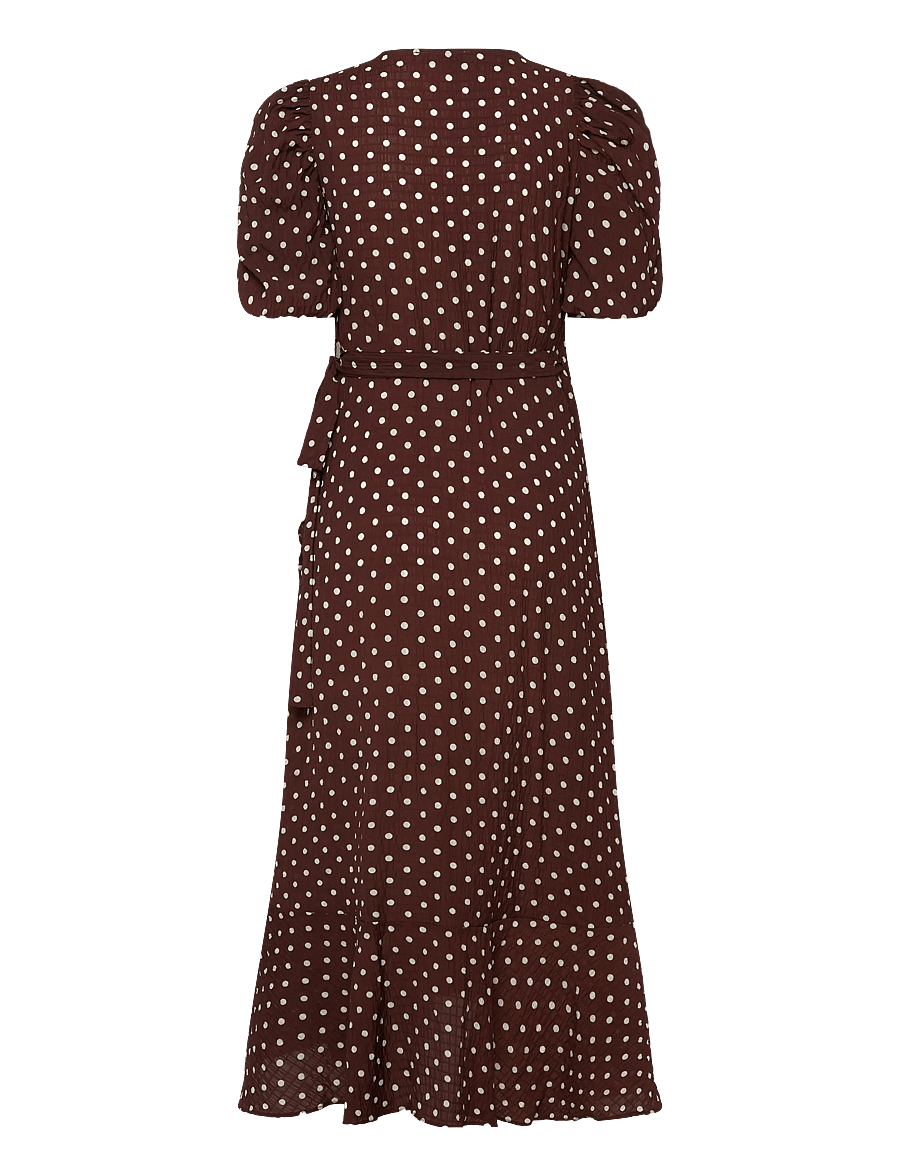 A-View - Sinda dot dress - hõlmikkleidid - brown with white dots - 1