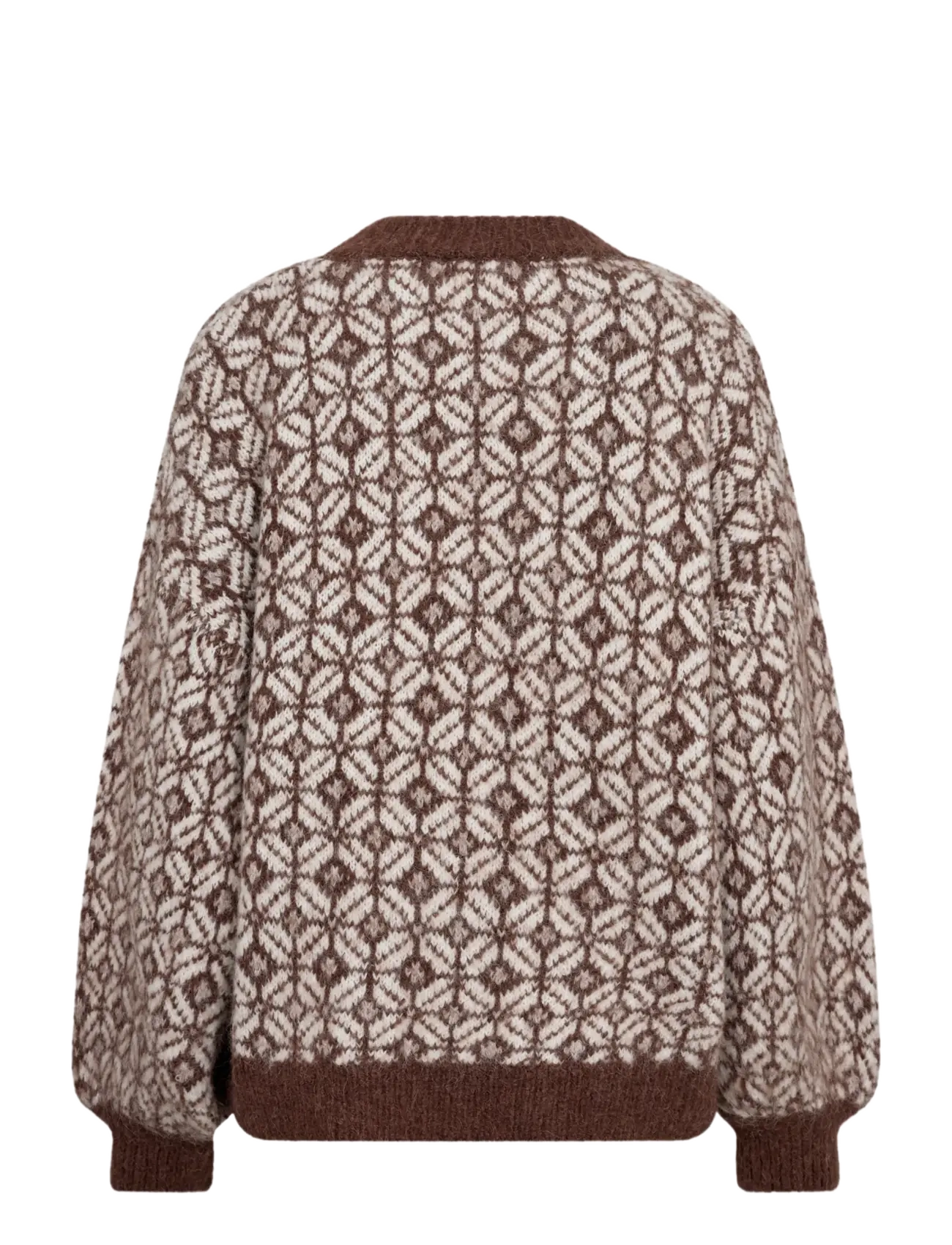 A-View - stavanger knit pullover - jumpers - cream/brown - 2