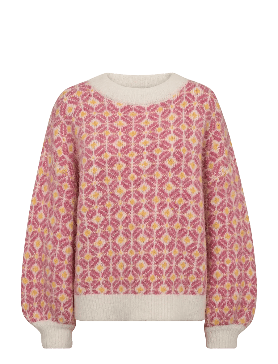 A-View - stavanger knit pullover - pullover - off white/pink - 0