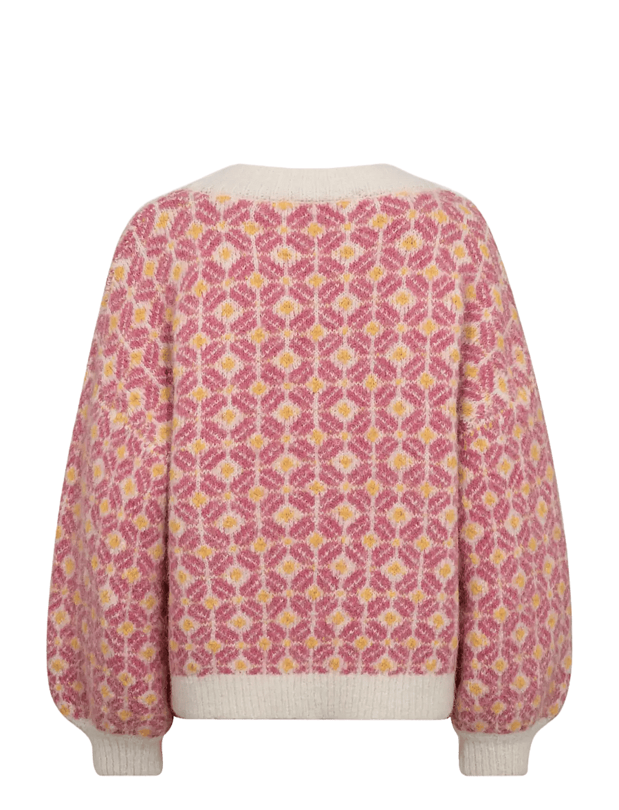 A-View - stavanger knit pullover - pullover - off white/pink - 1