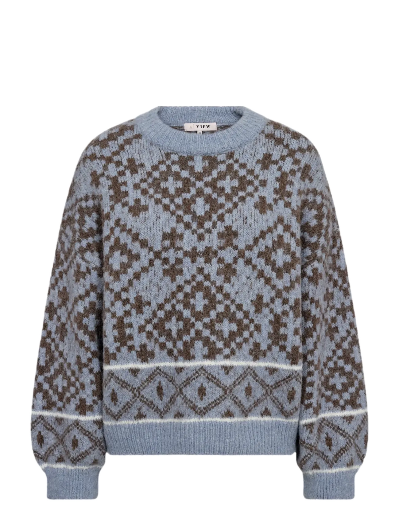 A-View Luxana knit pullover - Tøj - BROWN/BLUE / blue