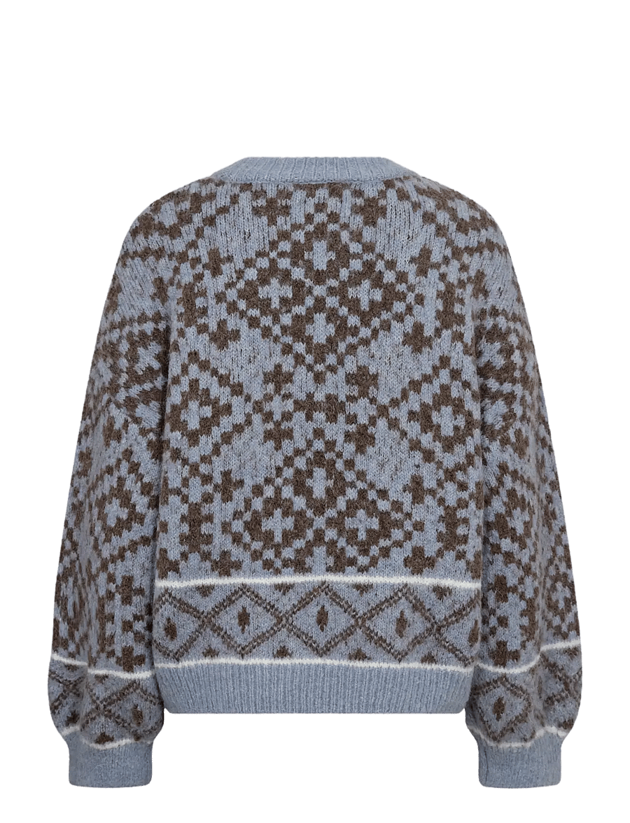 A-View - Luxana knit pullover - striktrøjer - brown/blue - 2