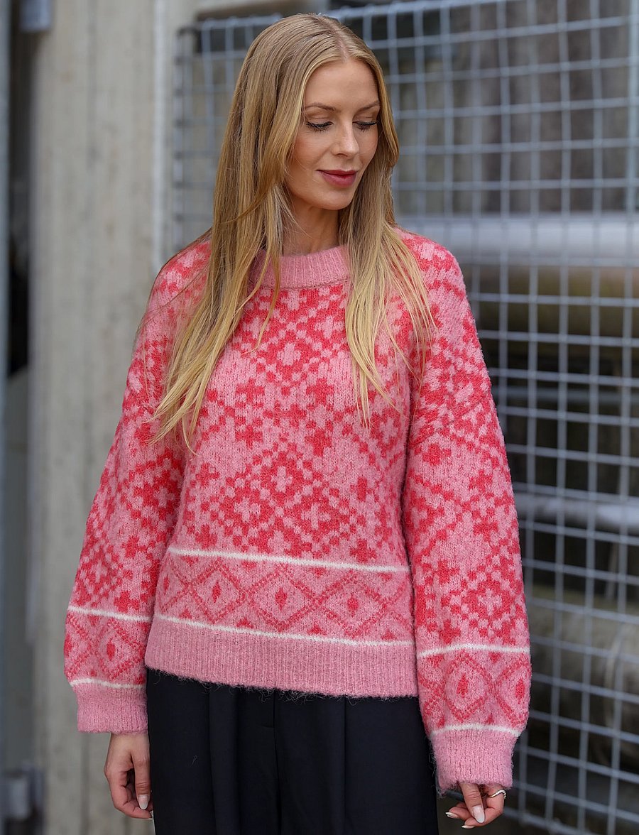 A-View - Luxana knit pullover - stickade tröjor - rose/pink - 0