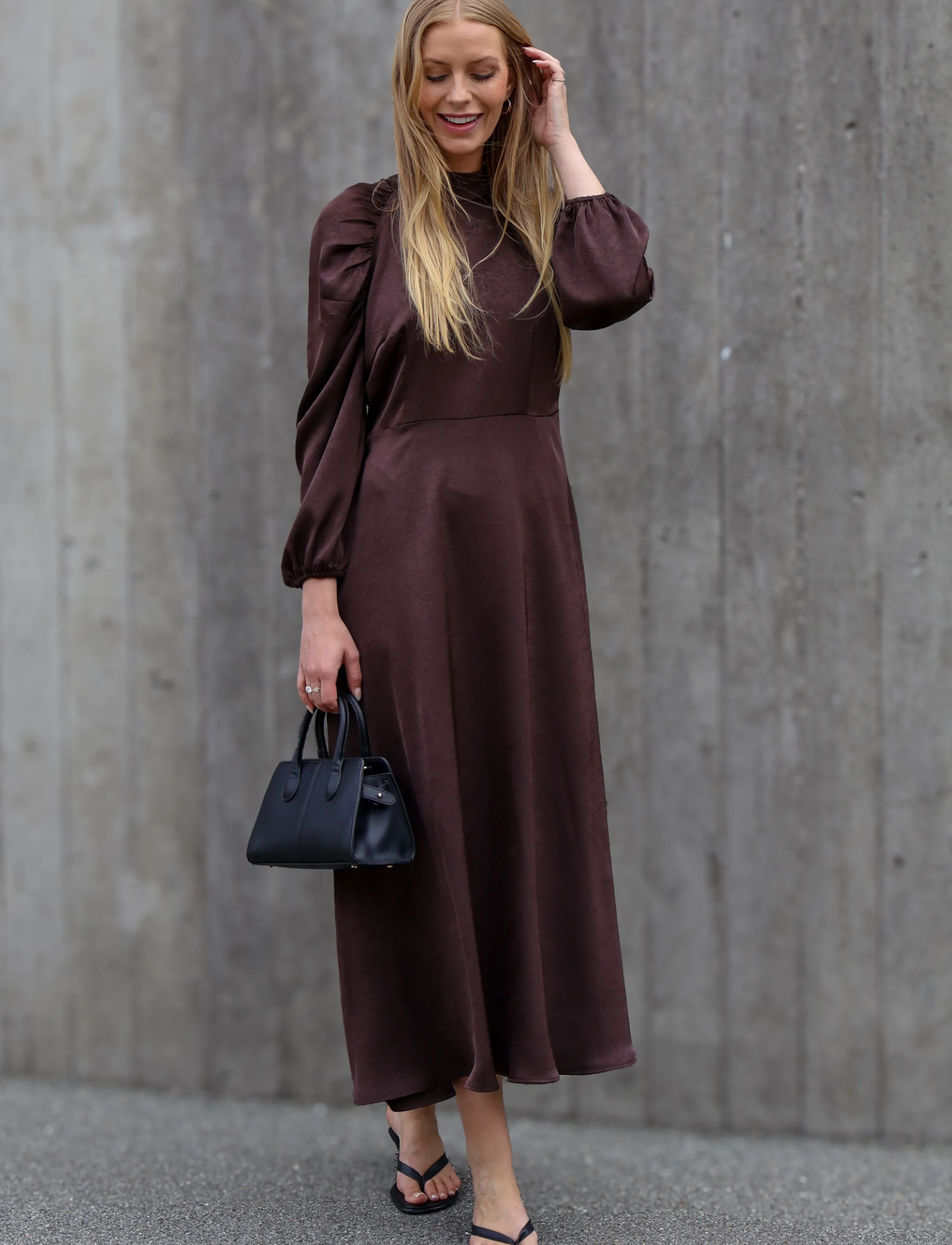 A-View Ferina dress - Kläder - DARK BROWN / brown