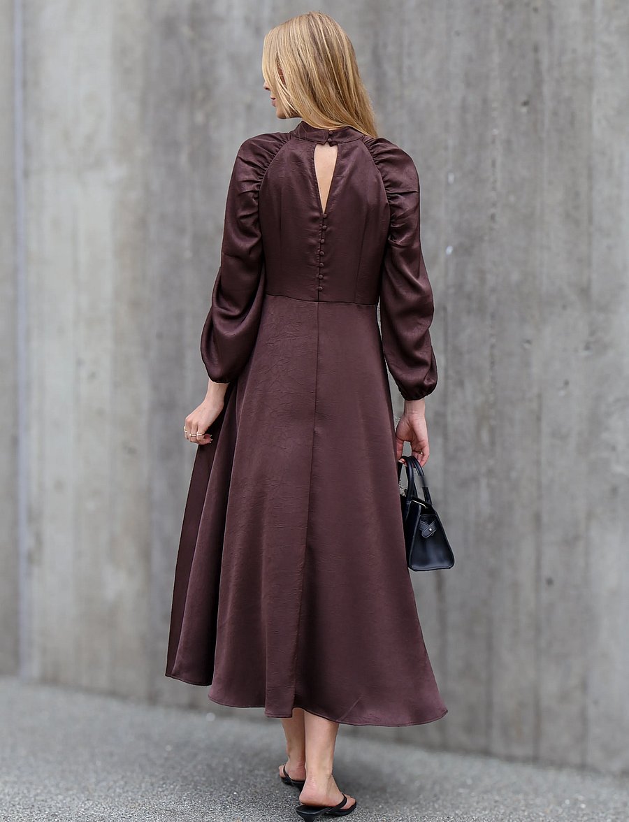A-View - Ferina dress - midikleider - dark brown - 3