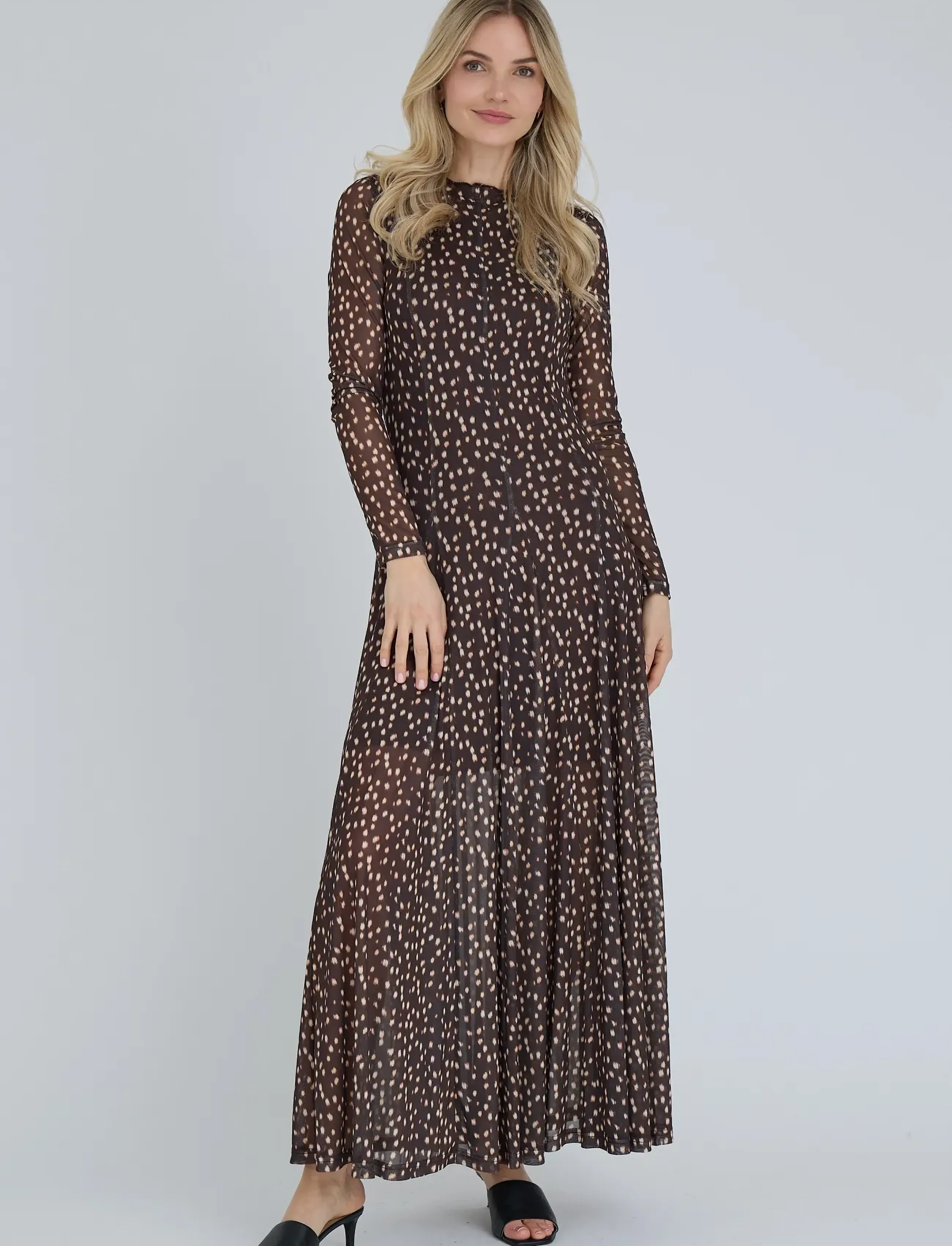 A-View Messa Bambi Dress, 34, Brown, Kjoler > Knælange Og Midi, Dame