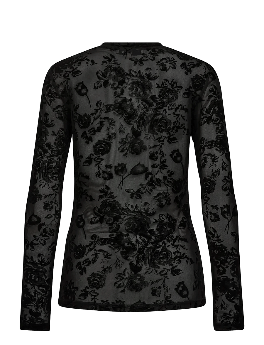 A-View - Silke blouse - langærmede bluser - black - 2