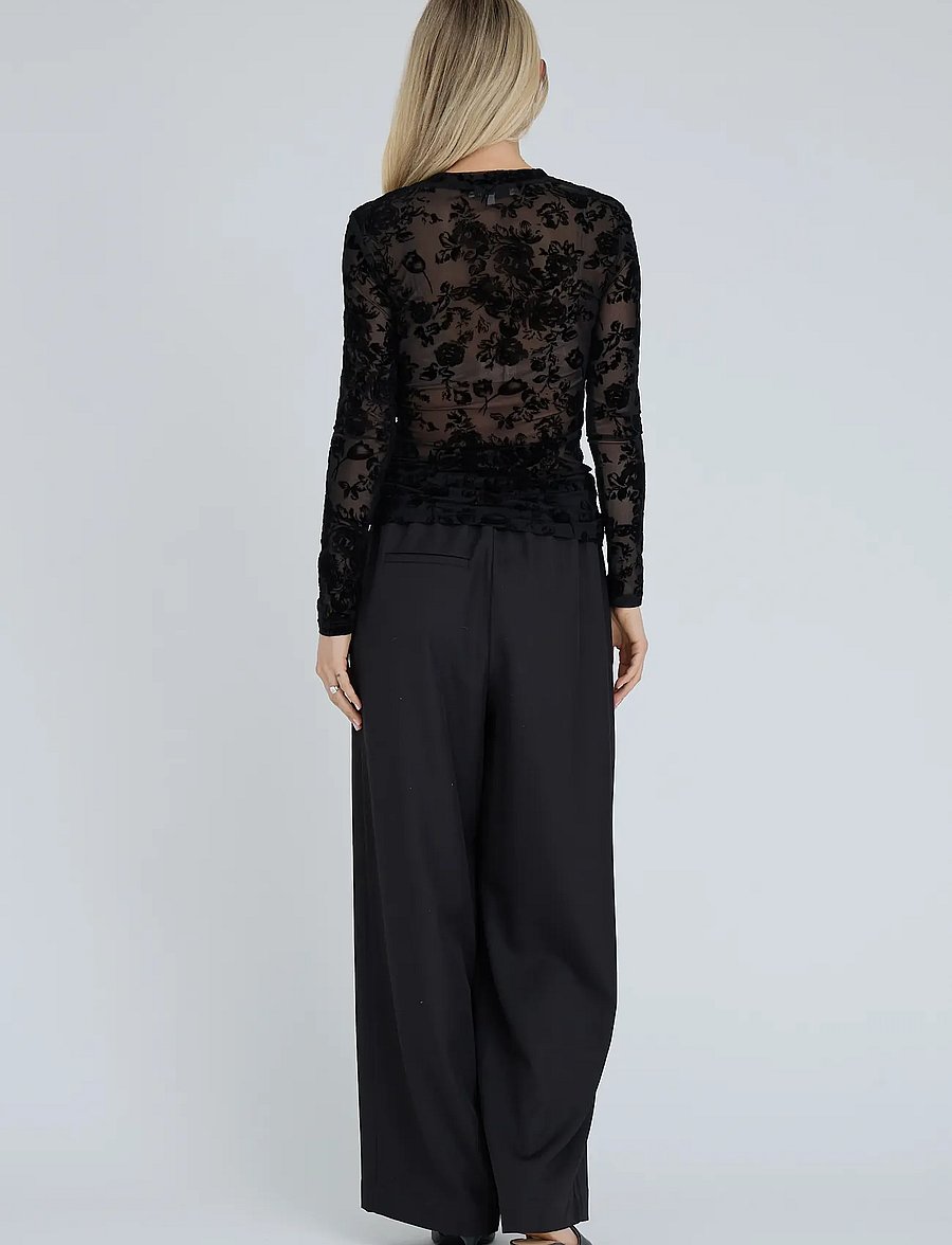 A-View - Silke blouse - langærmede bluser - black - 3