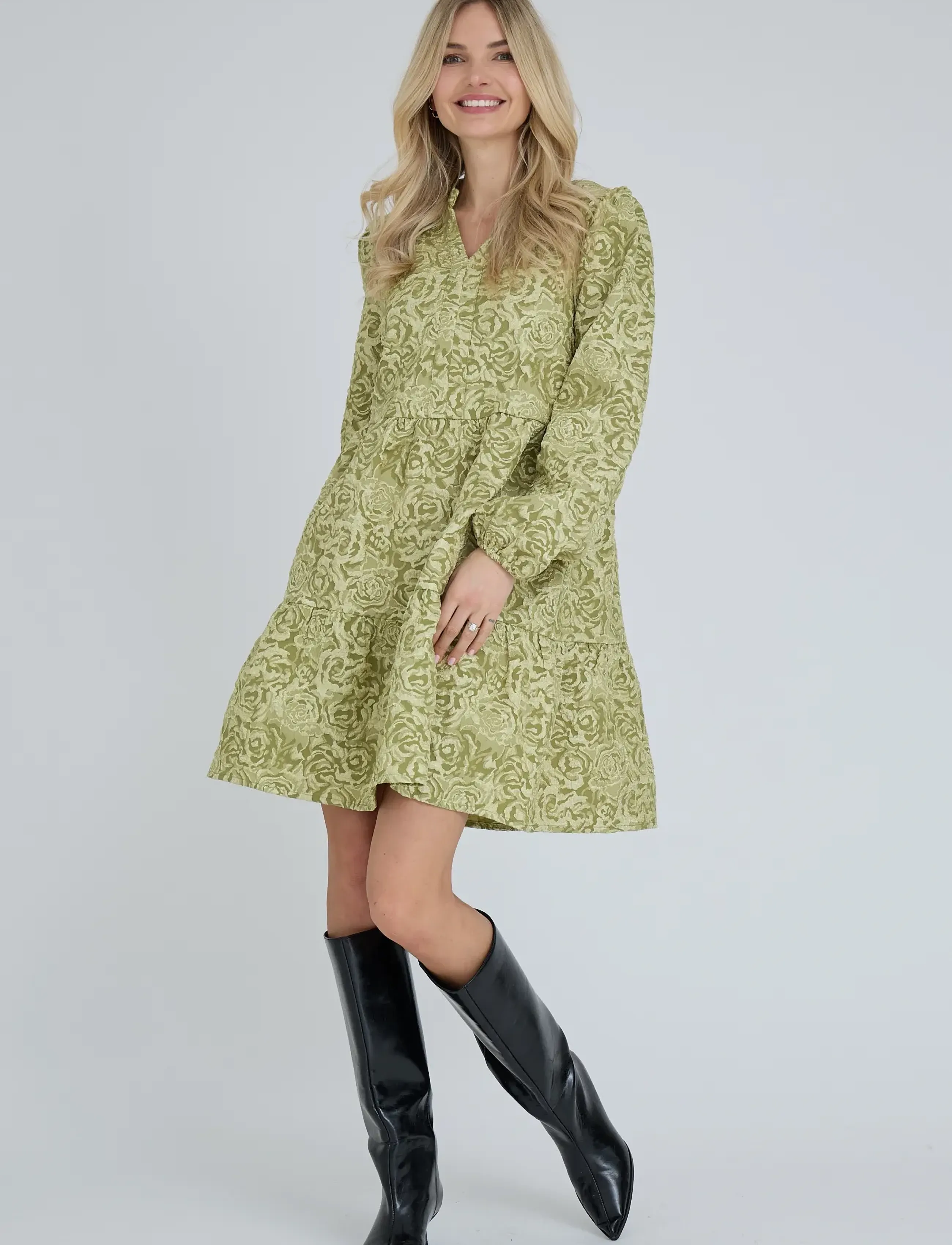 A-View Ida dress - Kläder - LIME / green