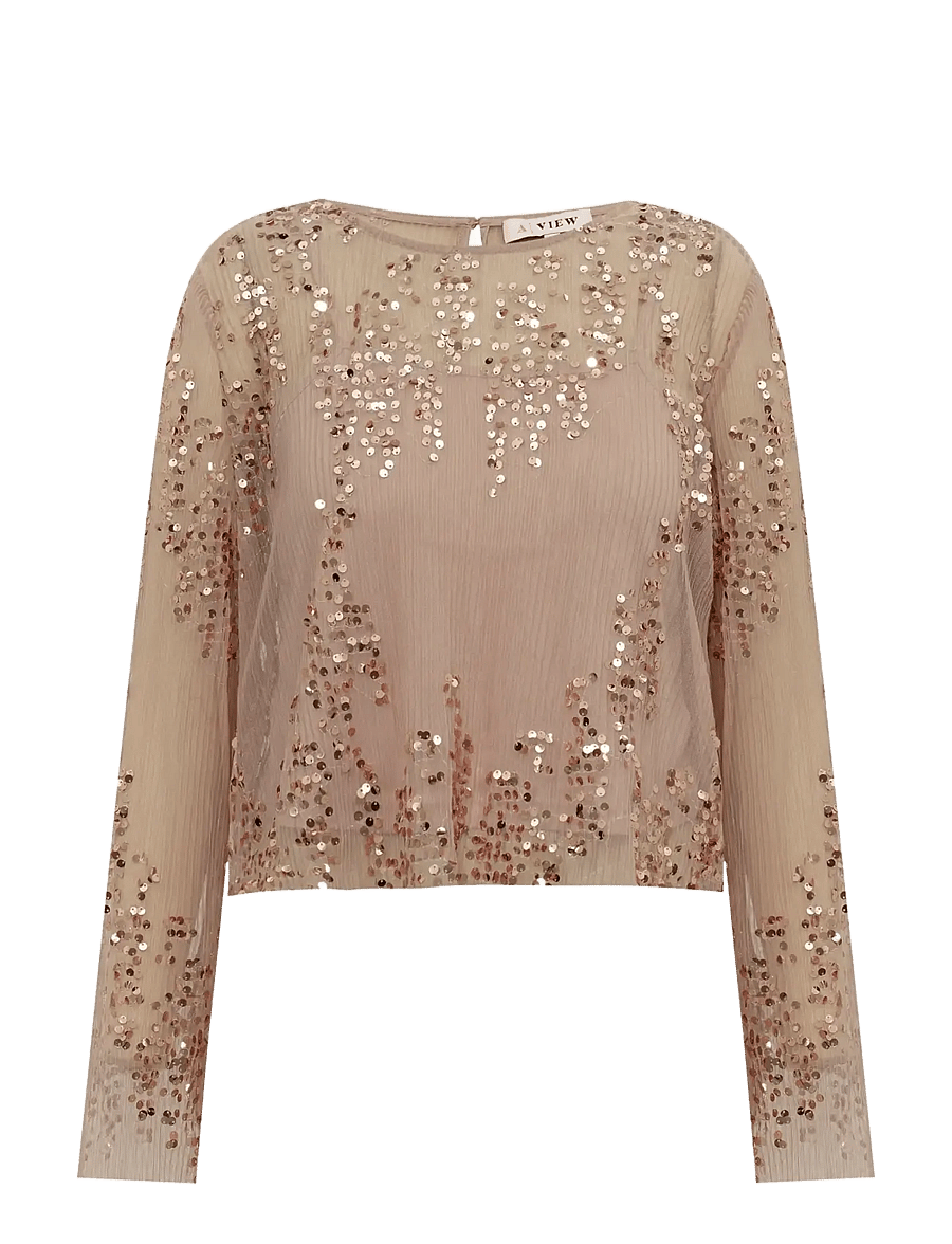 A-View - Ying blouse - langærmede bluser - almond - 1