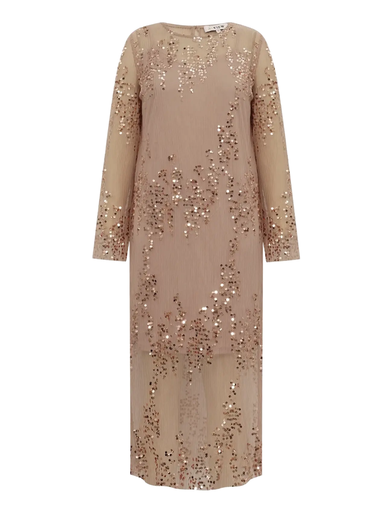 A-View - Ying dress - sequin dresses - almond - 1