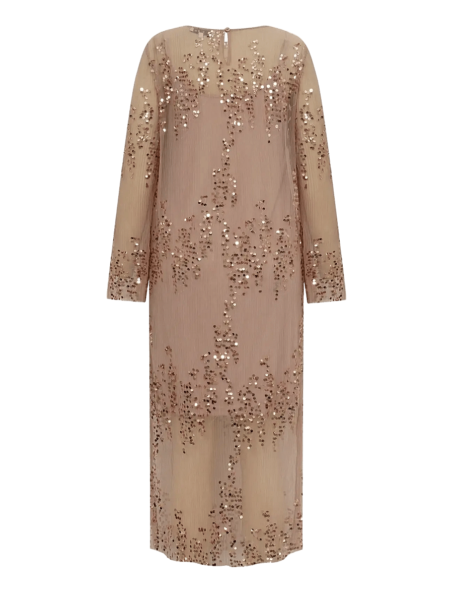 A-View - Ying dress - sequin dresses - almond - 2