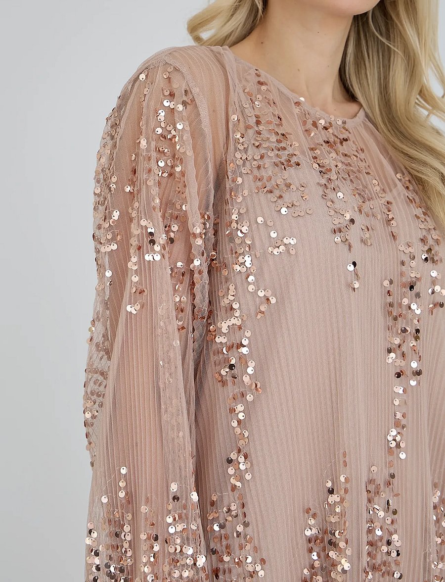 A-View - Ying dress - sequin dresses - almond - 4