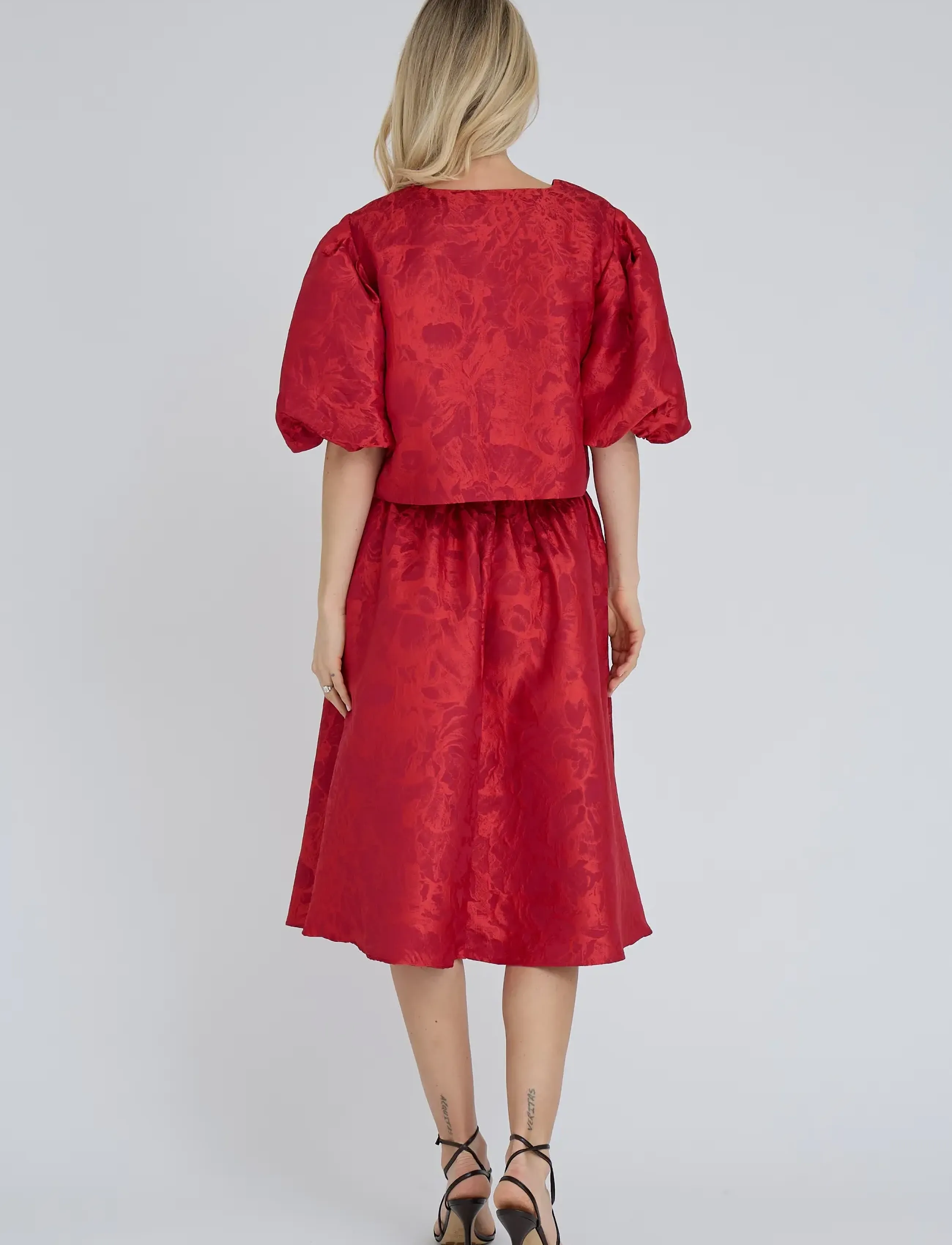A-View - Kora skirt - midi nederdele - rush red - 3