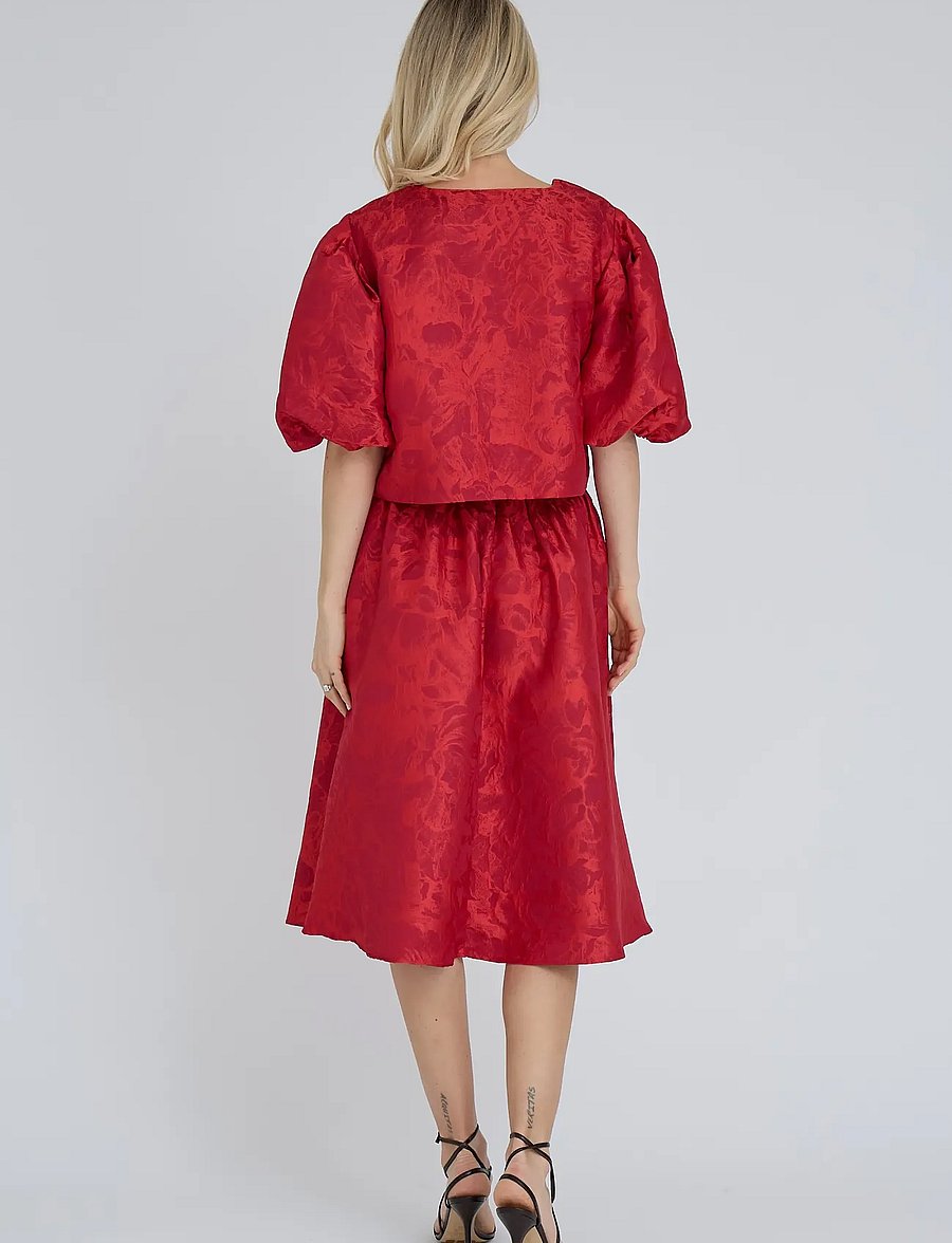 A-View - Kora skirt - midi nederdele - rush red - 3
