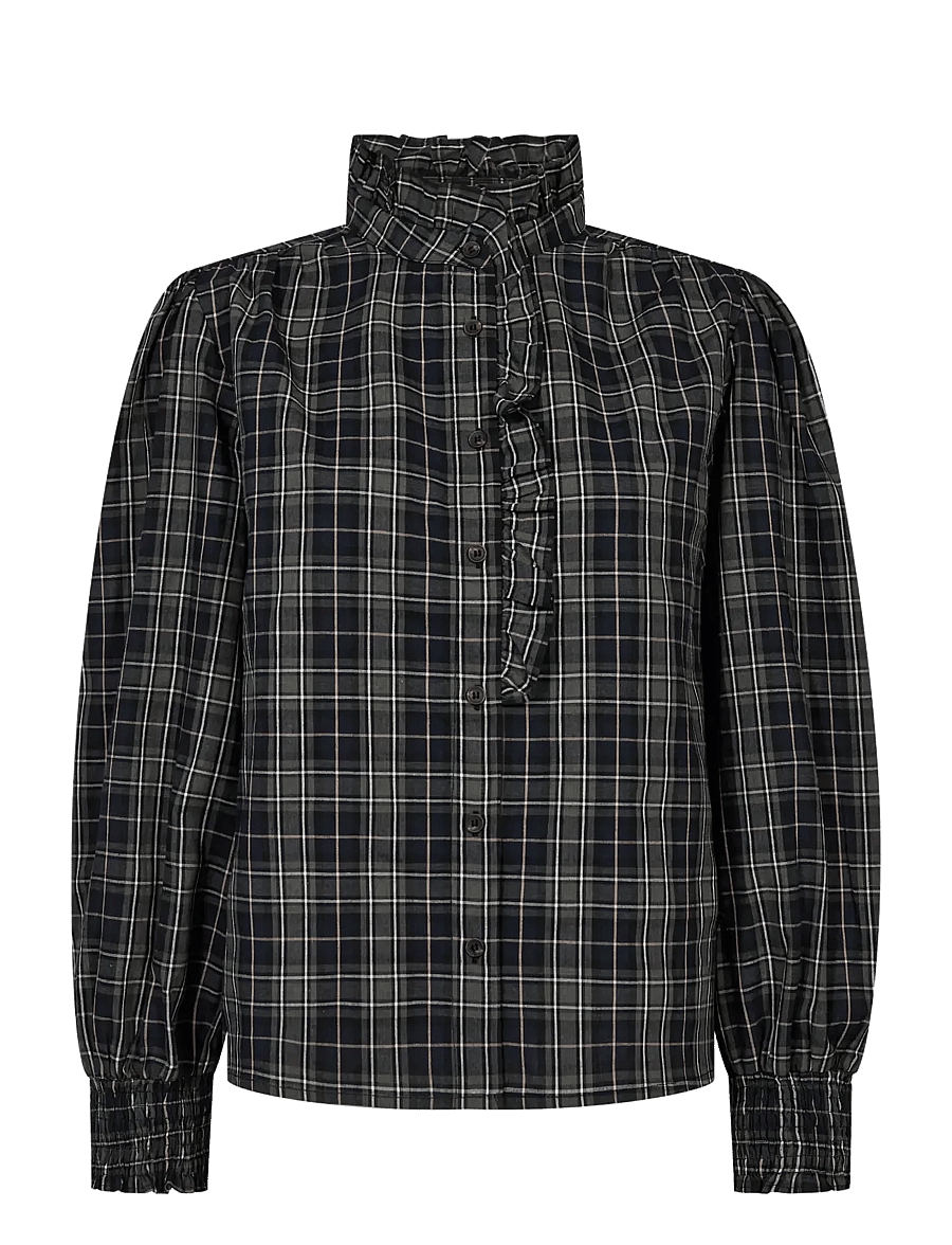 A-View - Clova check shirt - langærmede skjorter - army/black - 1