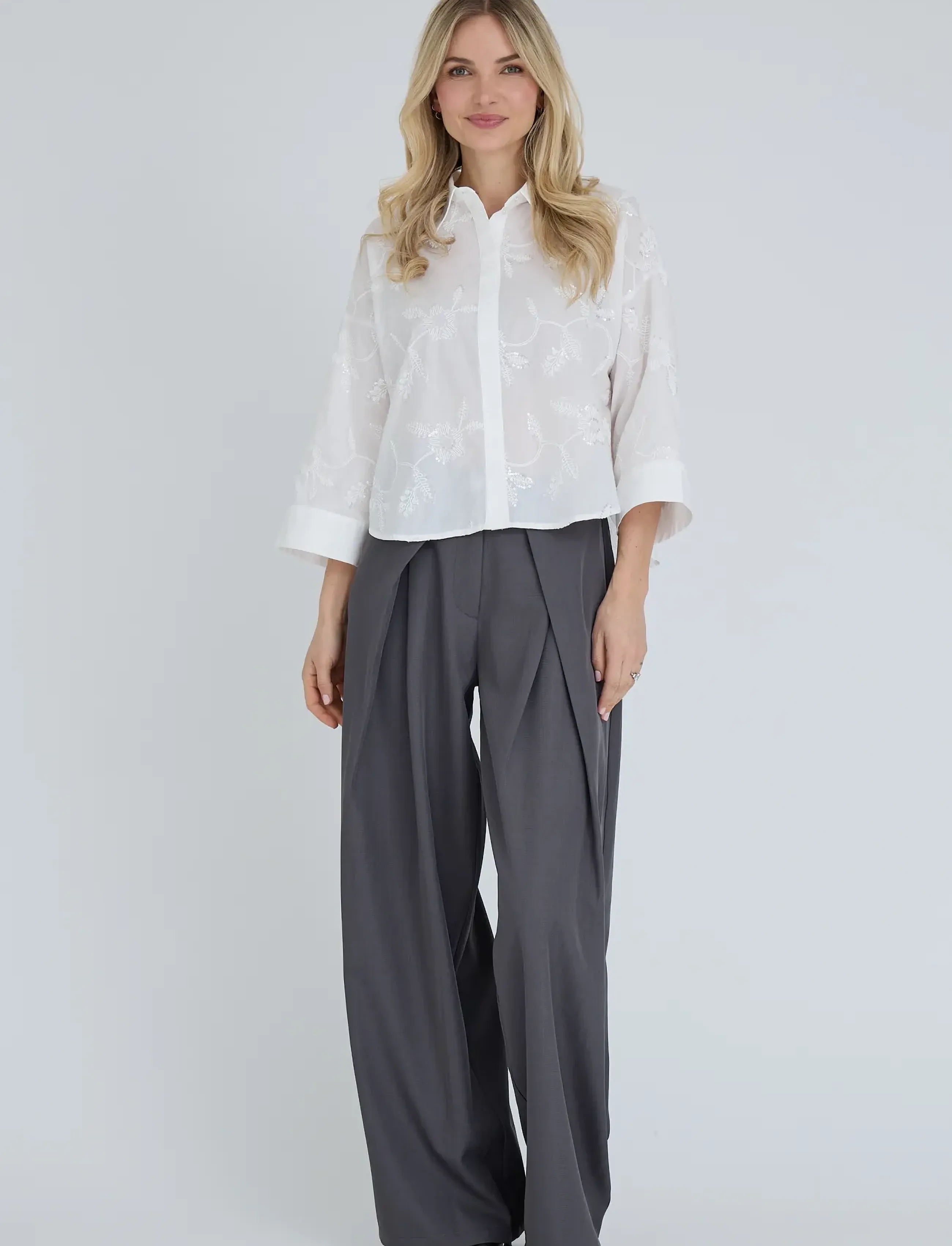 A-View - Ninna shirt - langærmede skjorter - off white - 0