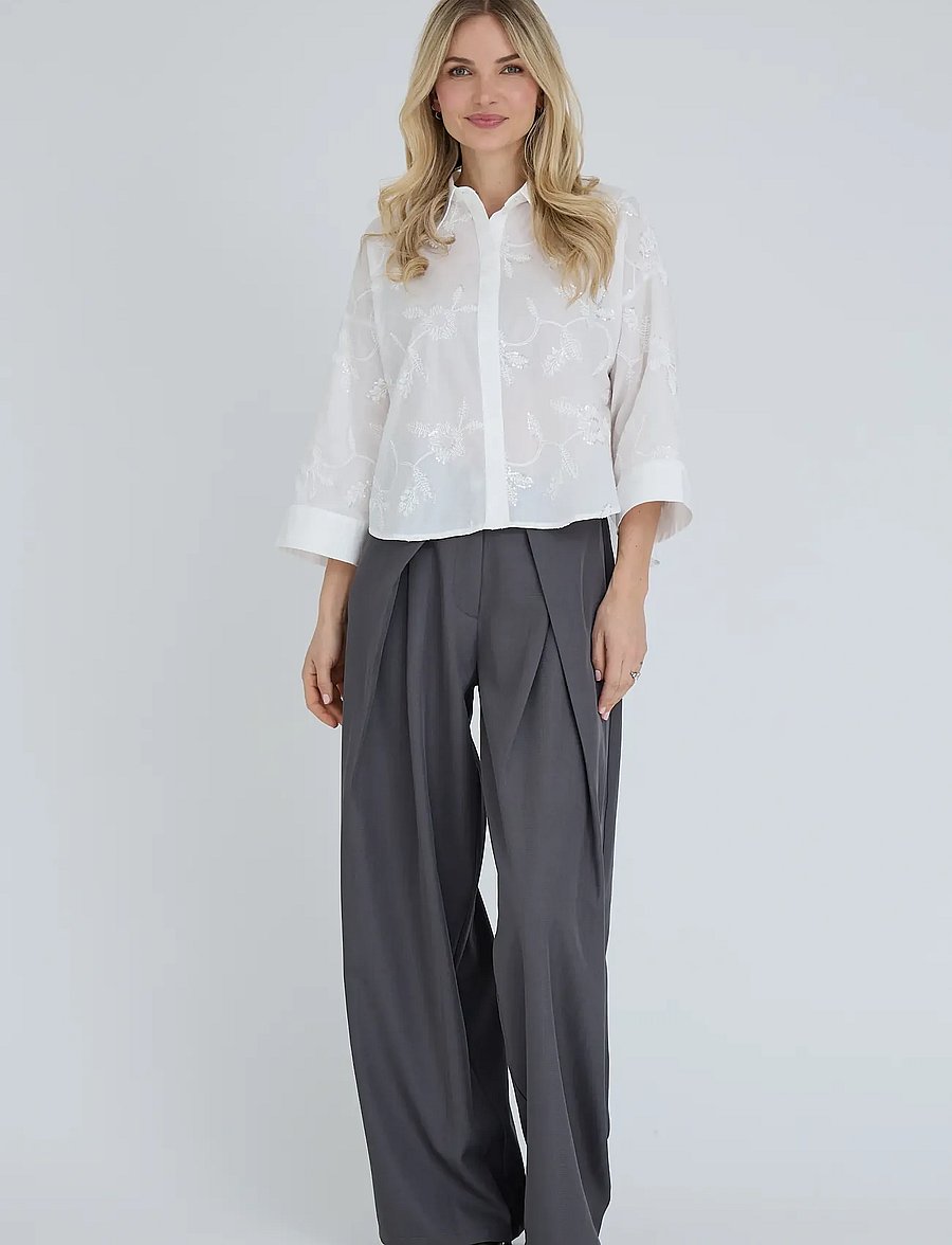 A-View - Ninna shirt - langærmede skjorter - off white - 0
