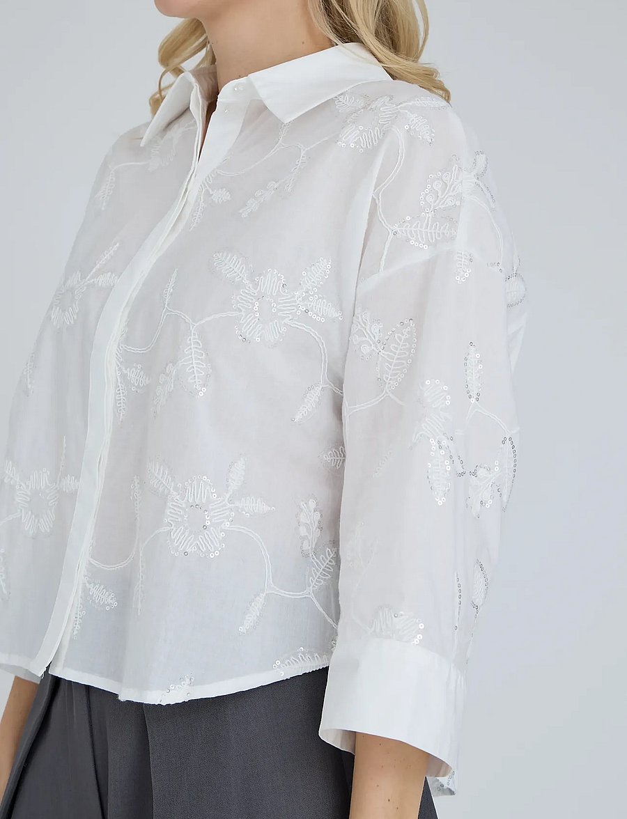 A-View - Ninna shirt - langærmede skjorter - off white - 4