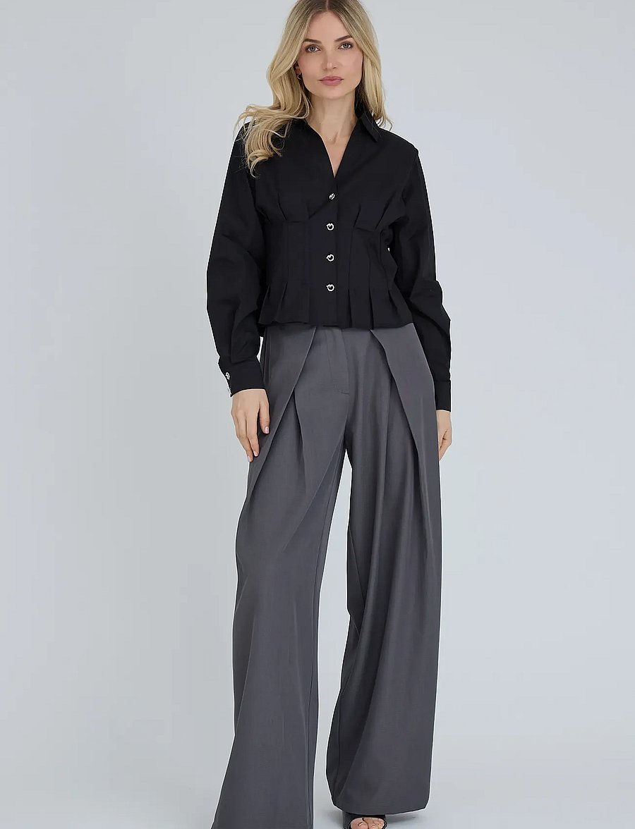 A-View - Andrine shirt - langærmede skjorter - black - 0
