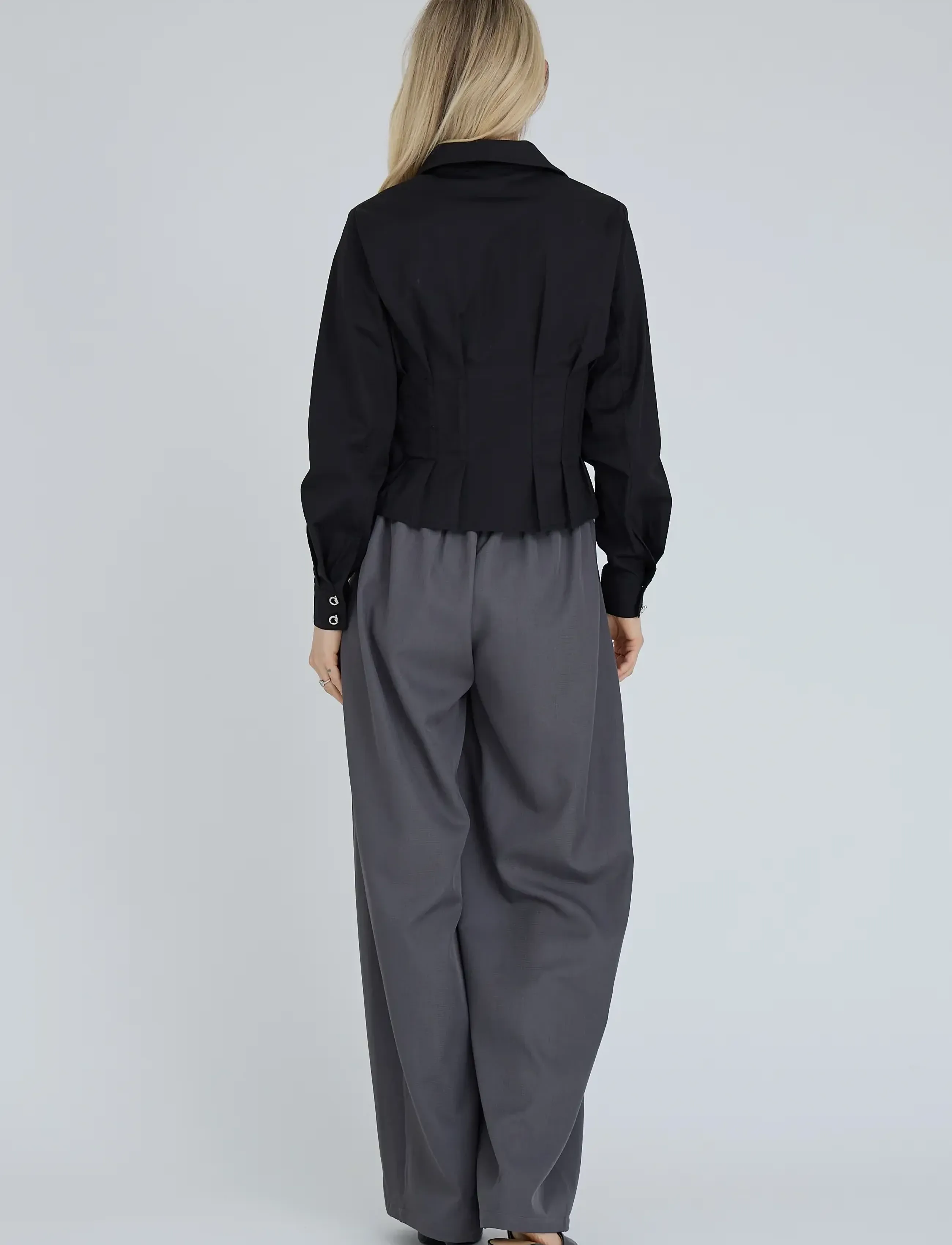 A-View - Andrine shirt - langærmede skjorter - black - 3