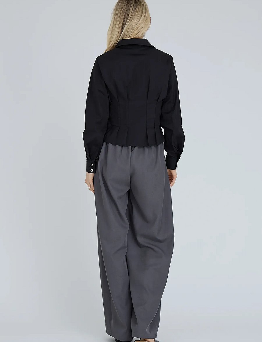 A-View - Andrine shirt - langærmede skjorter - black - 3